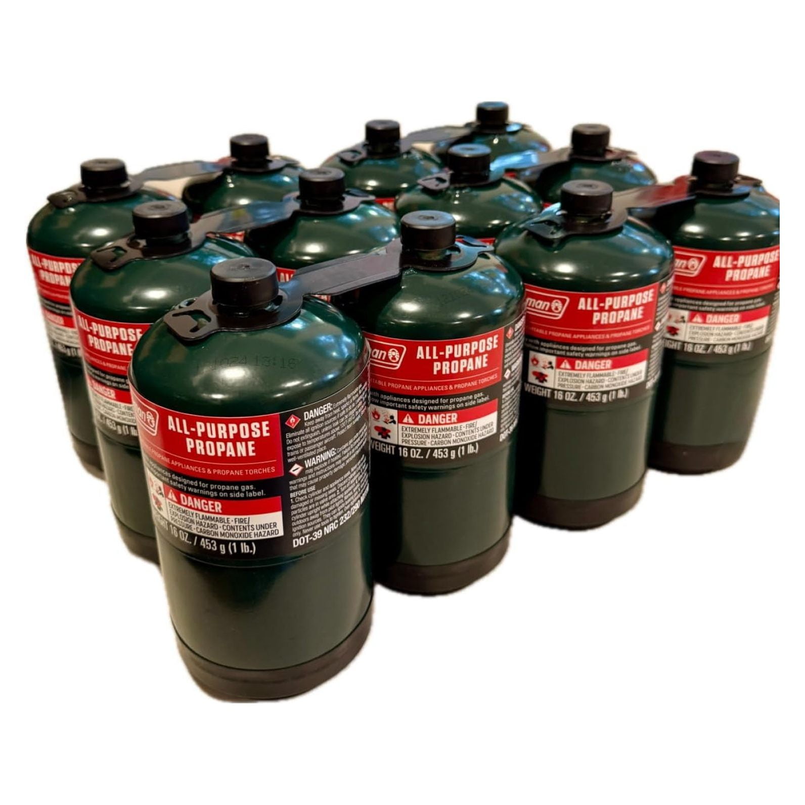 Coleman Propane Fuel Cylinders for Camping and Outdoor Appliances (16 oz, 12 Pack) 9qrlw