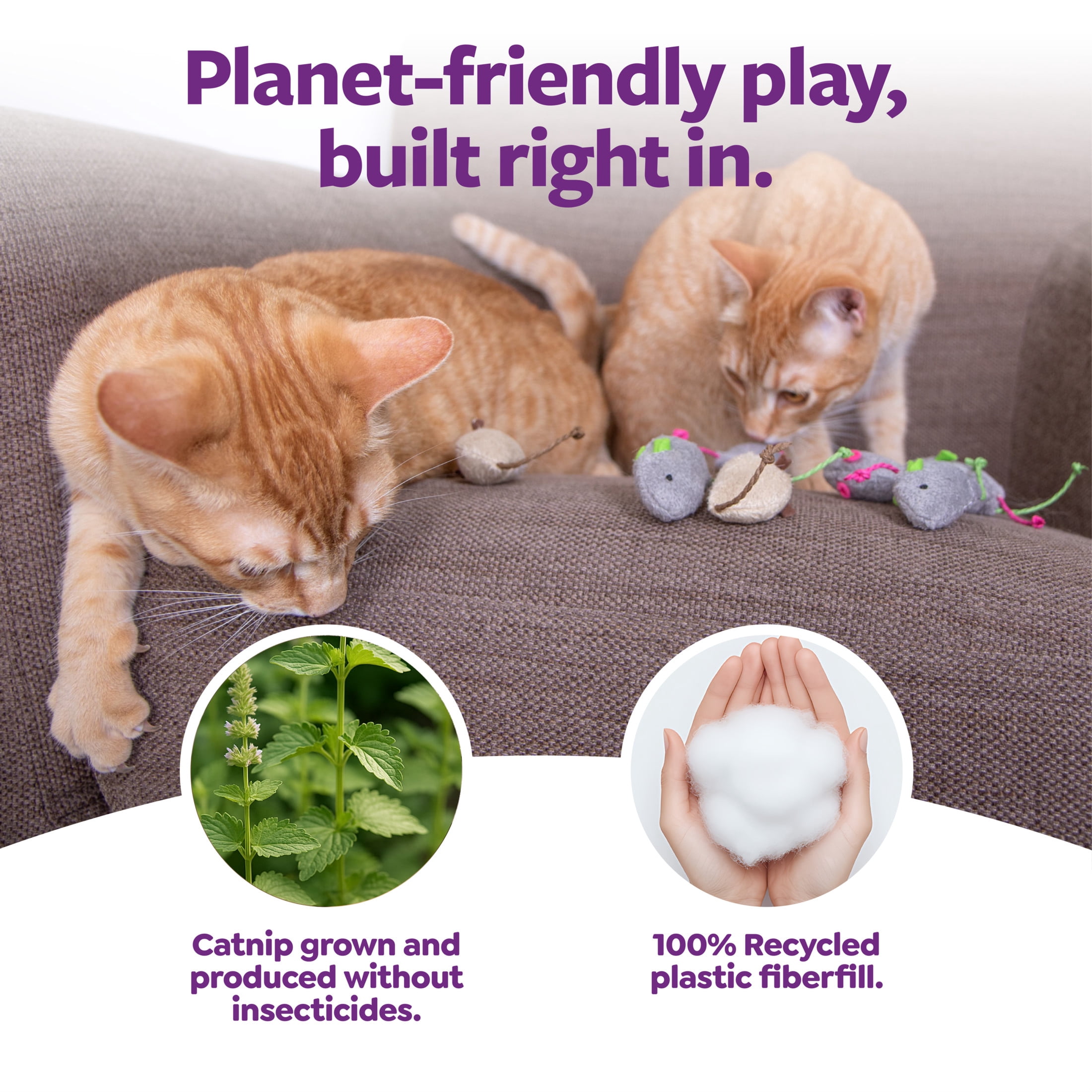 SmartyKat Skitter Critters Catnip Mice Cat Toys (Multi-Color, 10 Count) yms0z