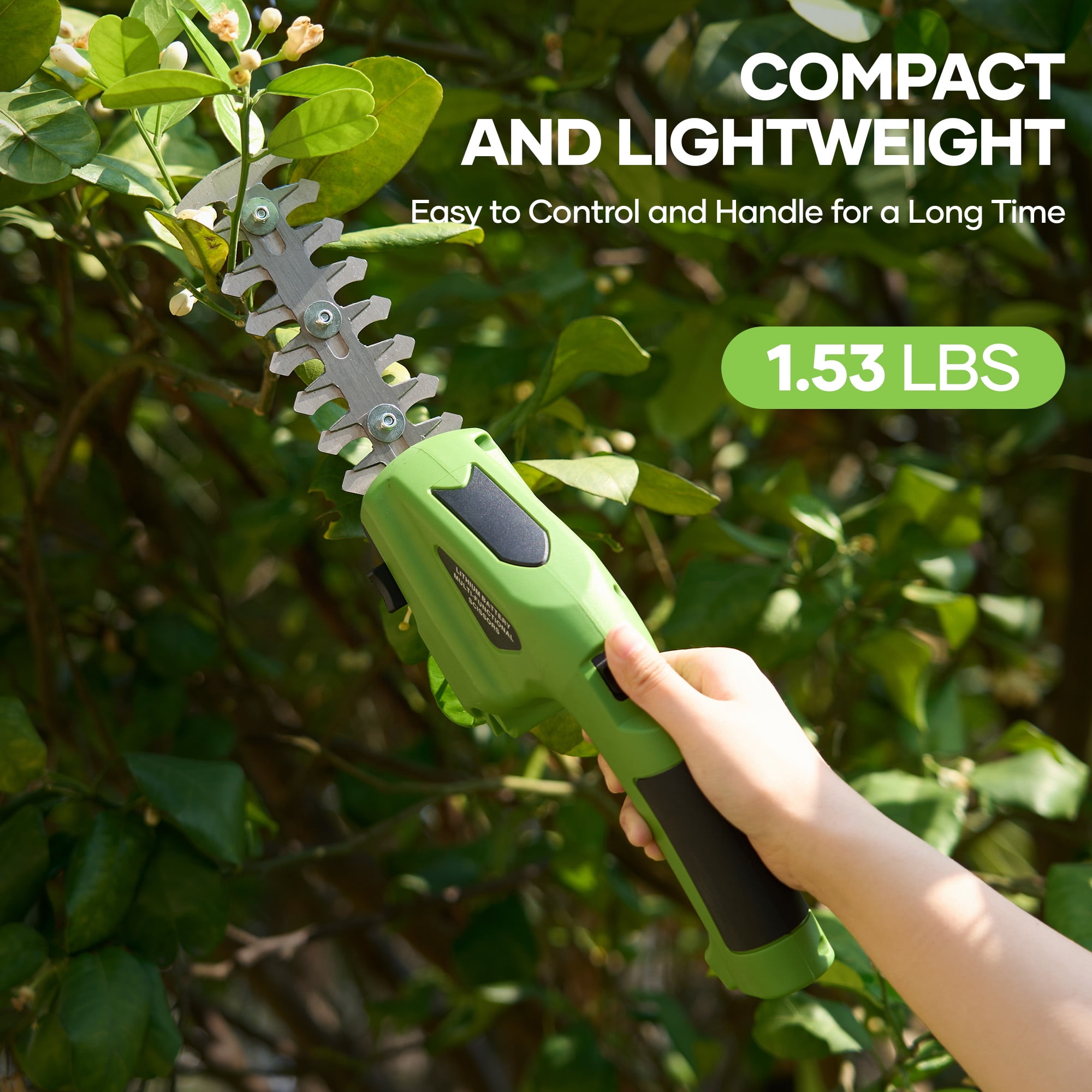 GASKY 2-in-1 Cordless Grass Shear and Hedge Trimmer (Green, 1.53 lb) cyzj5