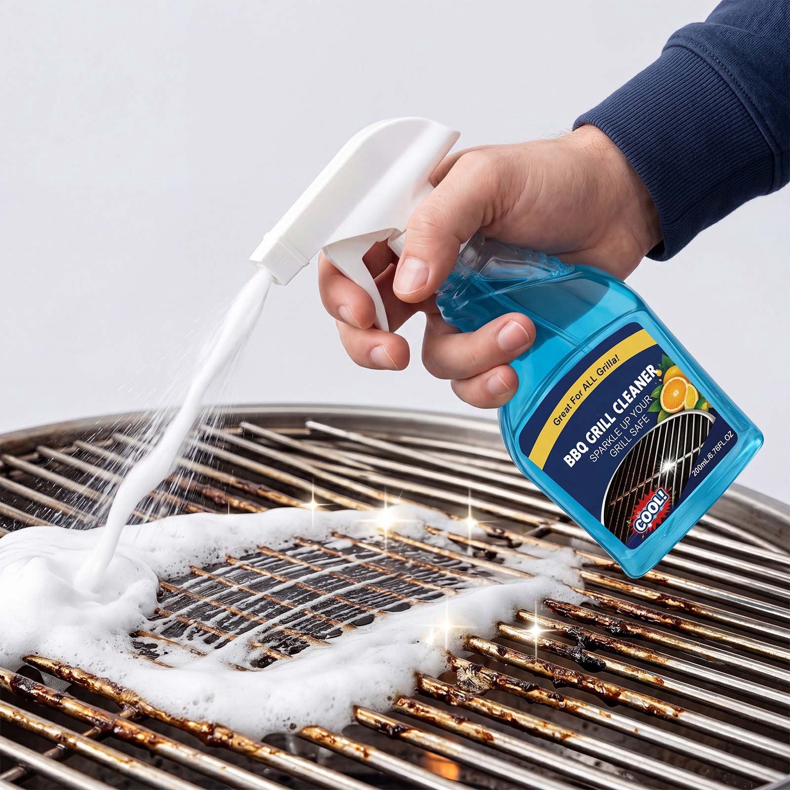 Fdksdf BBQ Grill Cleaner Spray Heavy-Duty Degreaser for Gas and Charcoal Grills (6.76 fl oz) ykdqz