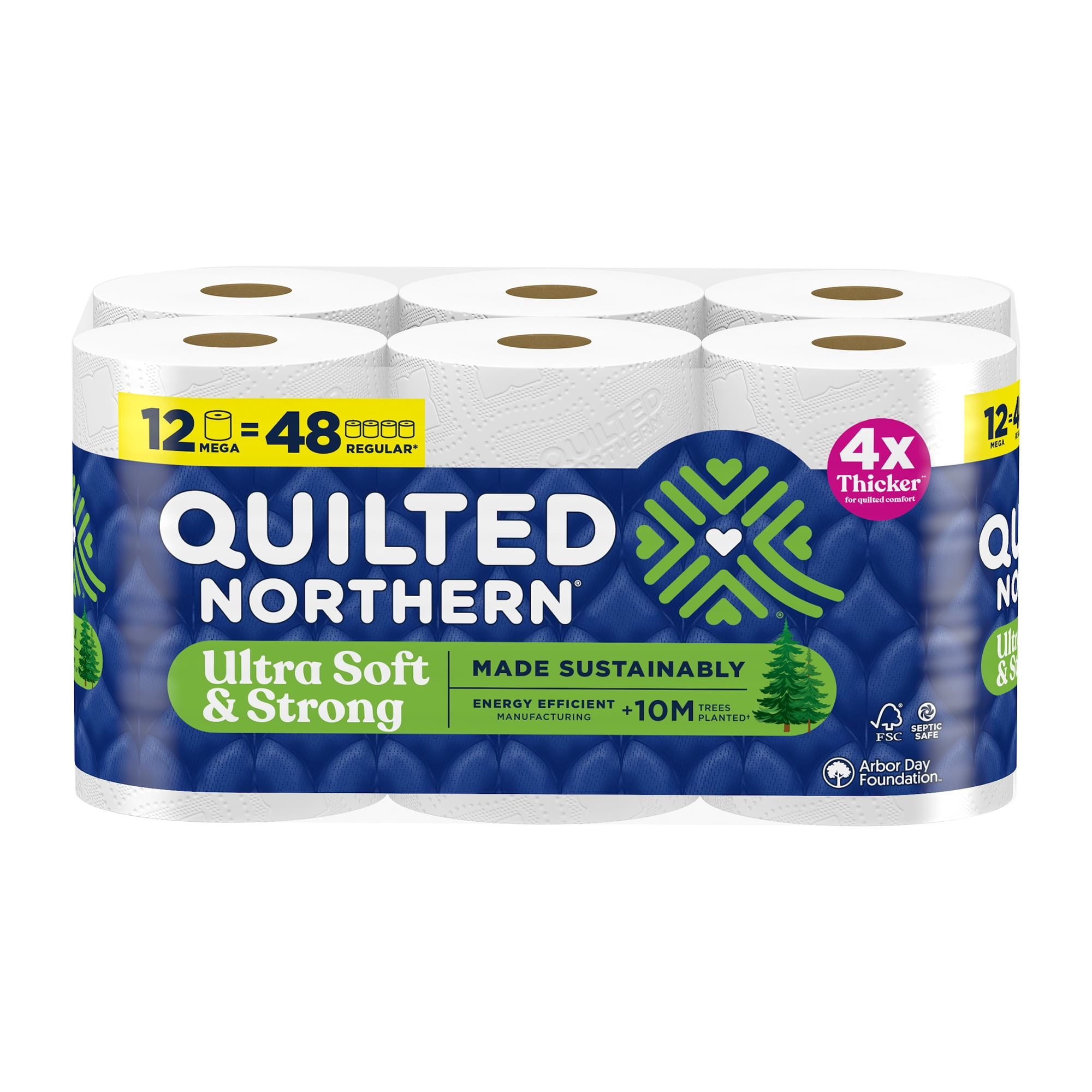 Quilted Northern Ultra Soft & Strong 2-Ply Toilet Paper (White, 12 Mega Rolls) 0wvwu
