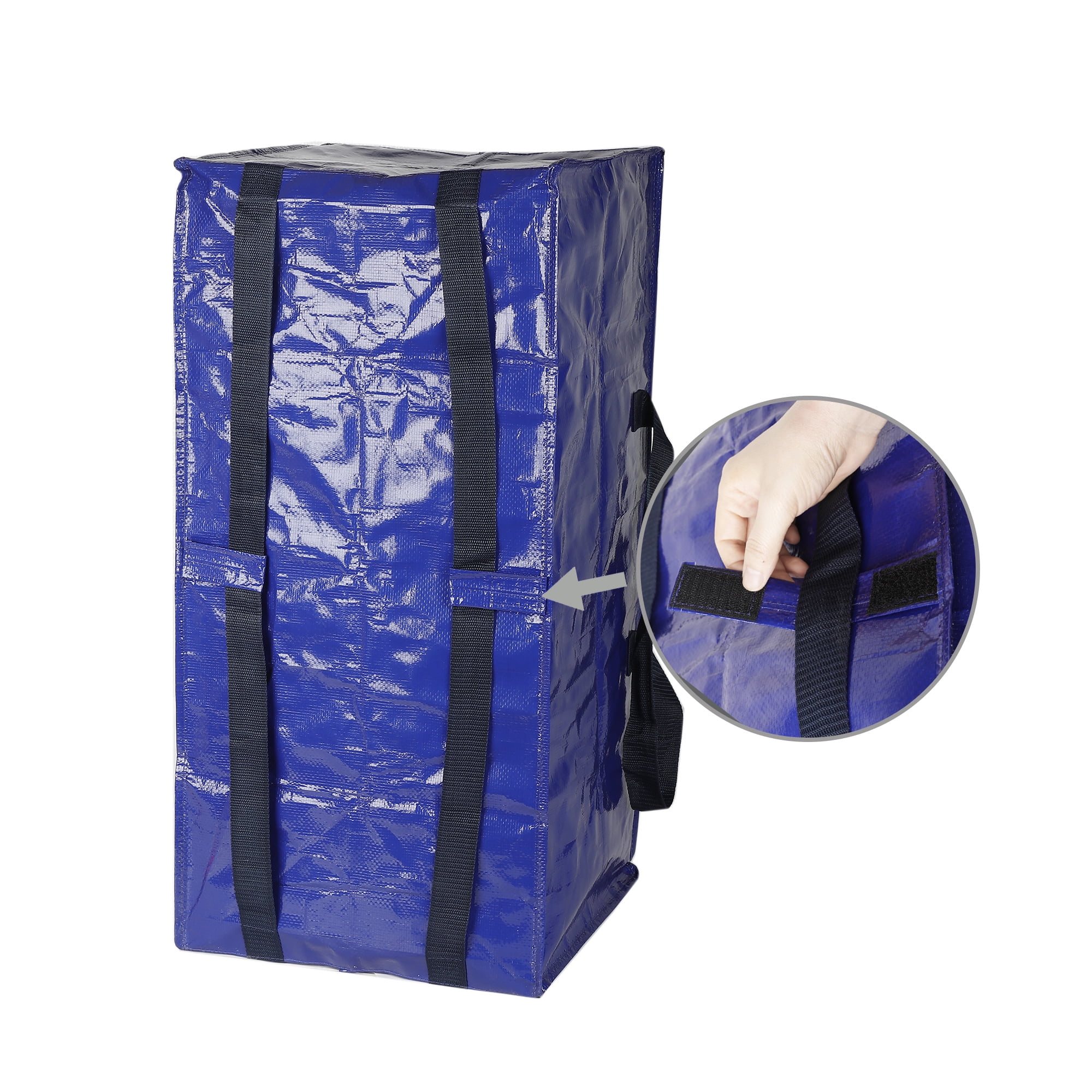 Hyper Tough Heavy Duty Moving and Packing Bags with Backpack Straps (Blue, 2-Pack, 29 in x 14 in x 13 in) 1gz9r