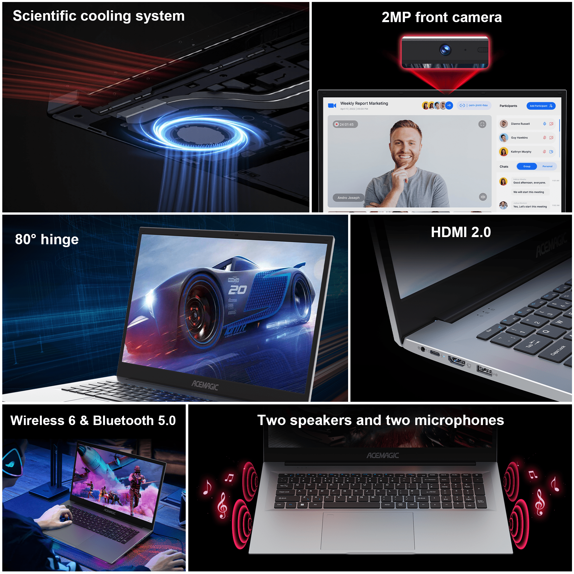 NIPOGI AX18 Laptop 18.5 in FHD Display Intel N150 16GB RAM 512GB SSD Windows 11 Pro v85in