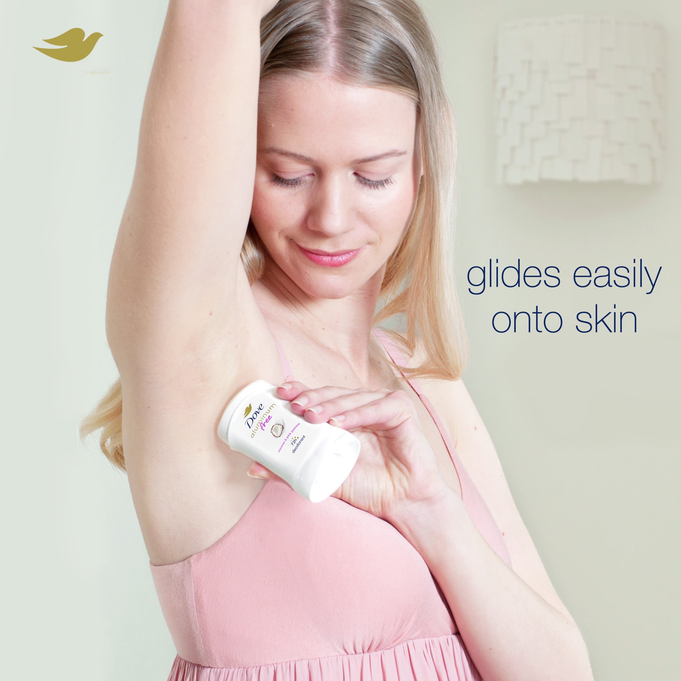 Dove 0% Aluminum Deodorant Stick for Women, Coconut and Pink Jasmine Scent (Pink, 2.6 oz) cyzt6