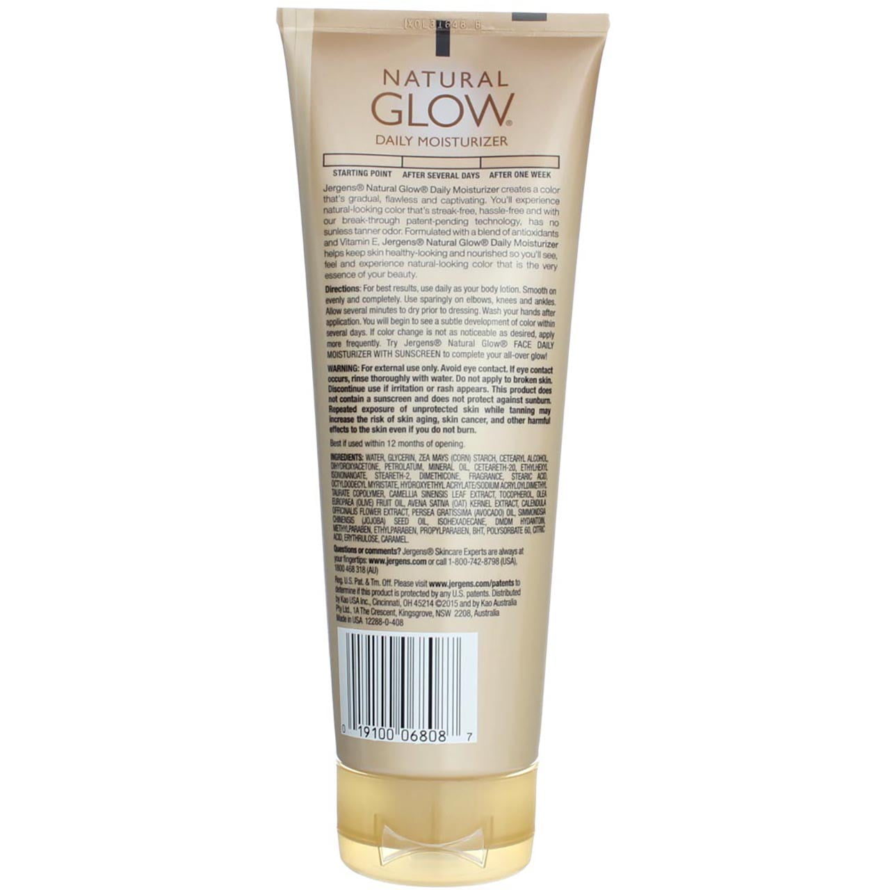 Jergens Natural Glow Daily Moisturizer for Fair to Medium Skin Tones (2 Pack, 7.5 fl oz each) j37je