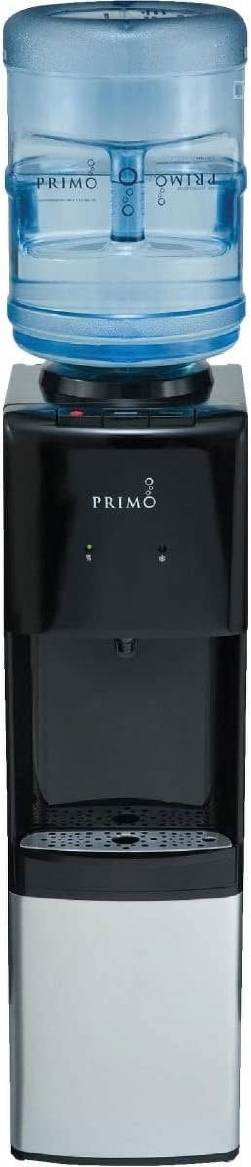 Primo Top-Loading Water Dispenser with 3 Temperature Settings (Black, 5 gal) mdyho