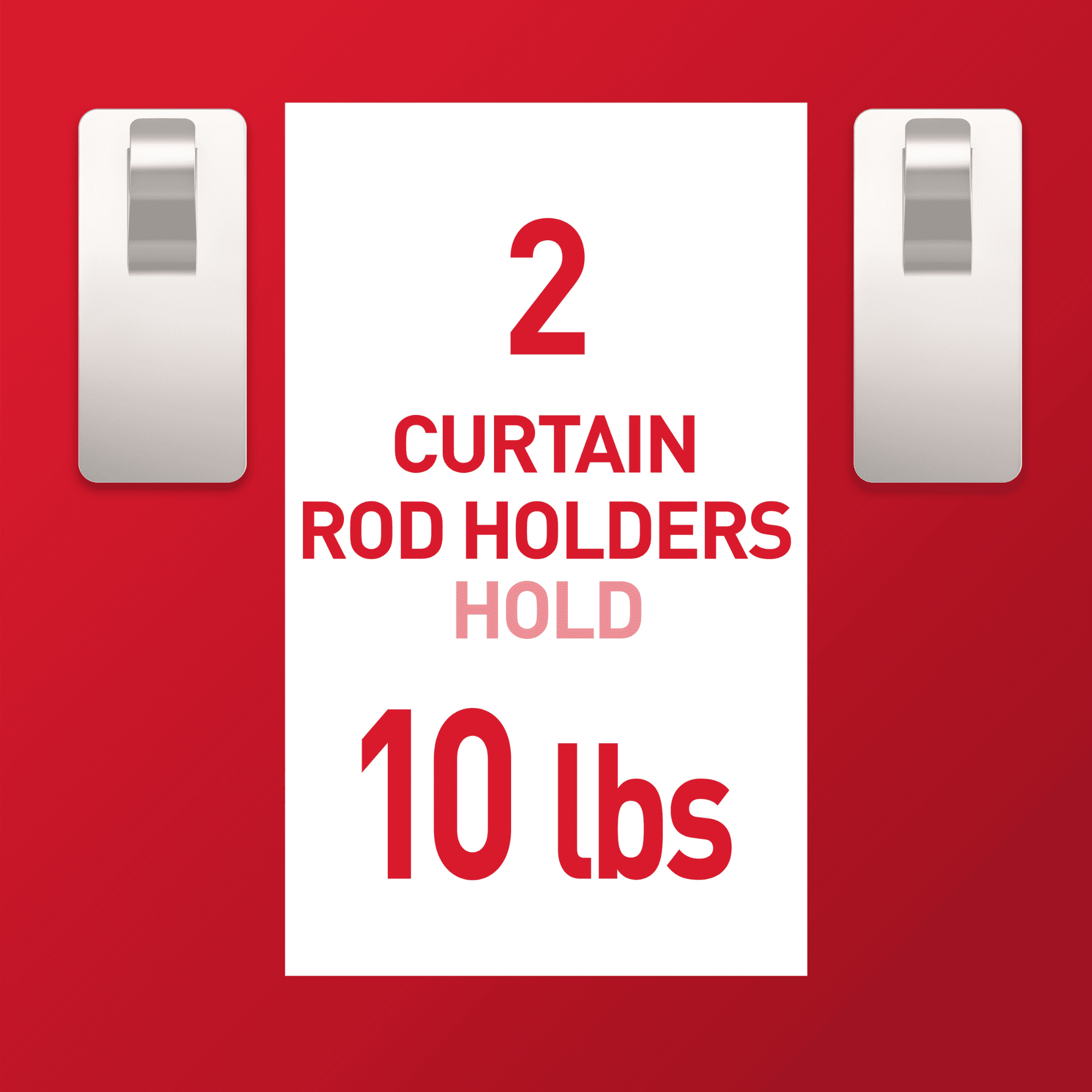 Command Curtain Rod Hooks, Damage-Free Hanging Hardware for Window Treatments (Matte Black, 8-Pack) ilnvd