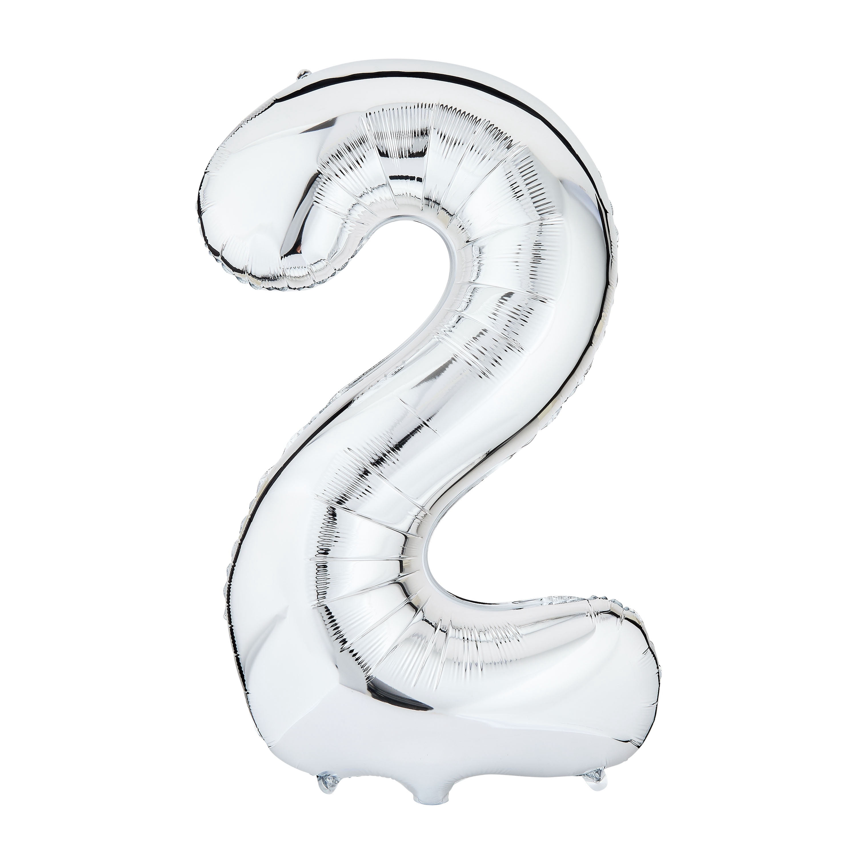 Way To Celebrate Number 2 Foil Balloon, Decorative Party Mylar Balloon (Silver, 33 in) ps8l6