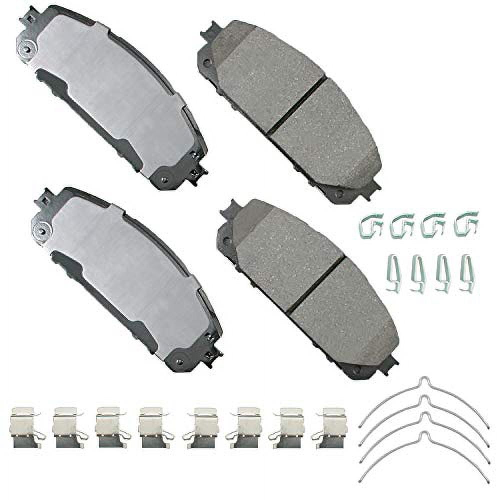 Akebono ProACT ACT1843 Ultra-Premium Ceramic Disc Brake Pads (Set of 4, Compatible with 2014-2022 Jeep Cherokee) vdf2q
