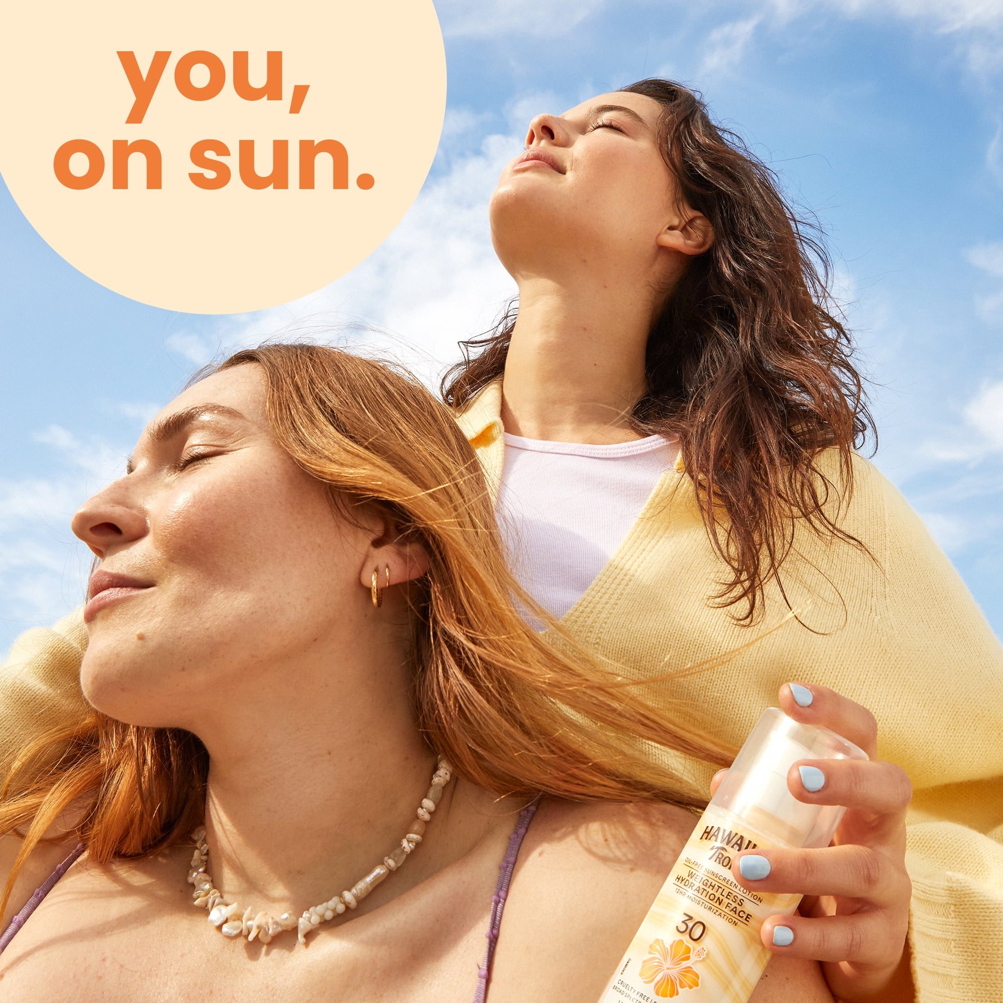 Hawaiian Tropic Weightless Hydration Face Sunscreen SPF 30 (White, 4 Pack, 1.7 oz) vibj8