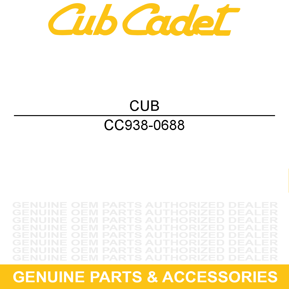 Cub Cadet 938-0688 Shoulder Screw for Tiller Models 430 440 RT60 RT65 RT65ES RT65H RTS50 mmq6n