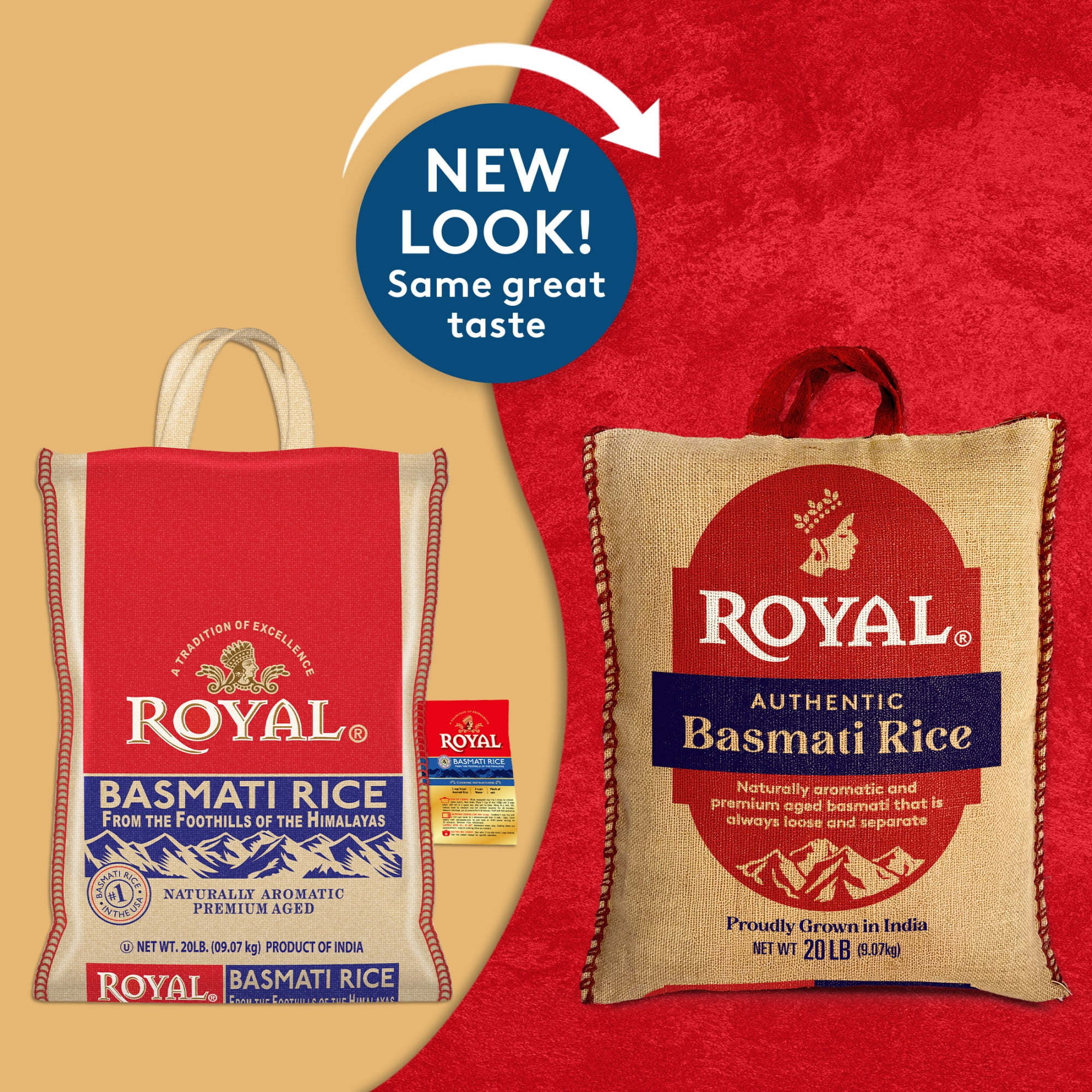 Royal Basmati Rice, Long-Grain Naturally Aged White Rice, Gluten-Free (White, 20 lb) 35wgg
