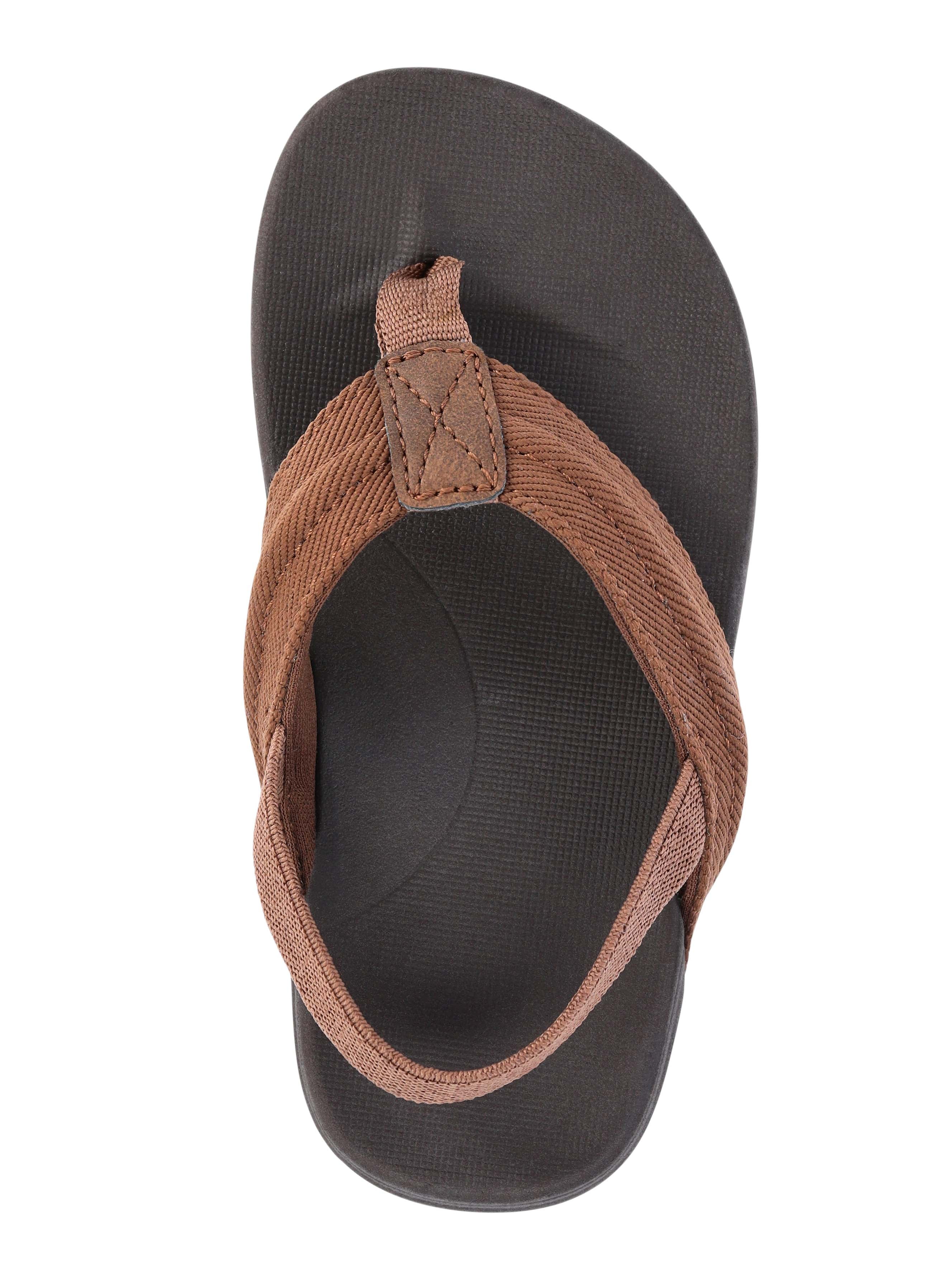 Wonder Nation Toddler Boys Casual Flip Flops (Brown, 8 Toddler) ybc1j