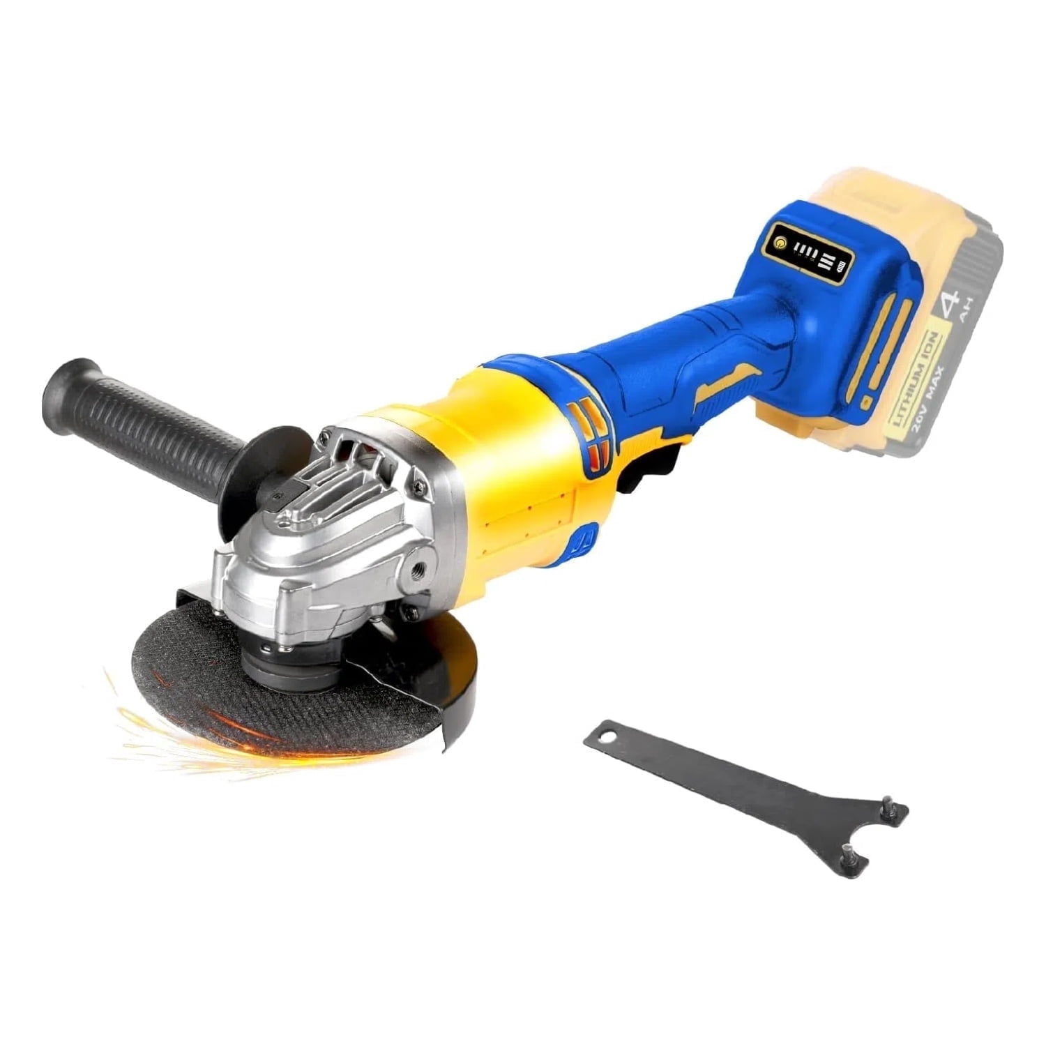 Funnywhale Cordless Angle Grinder for Dewalt 20V Max Battery, Brushless Motor Power Tool for Cutting and Grinding (4.5 in) v3uds