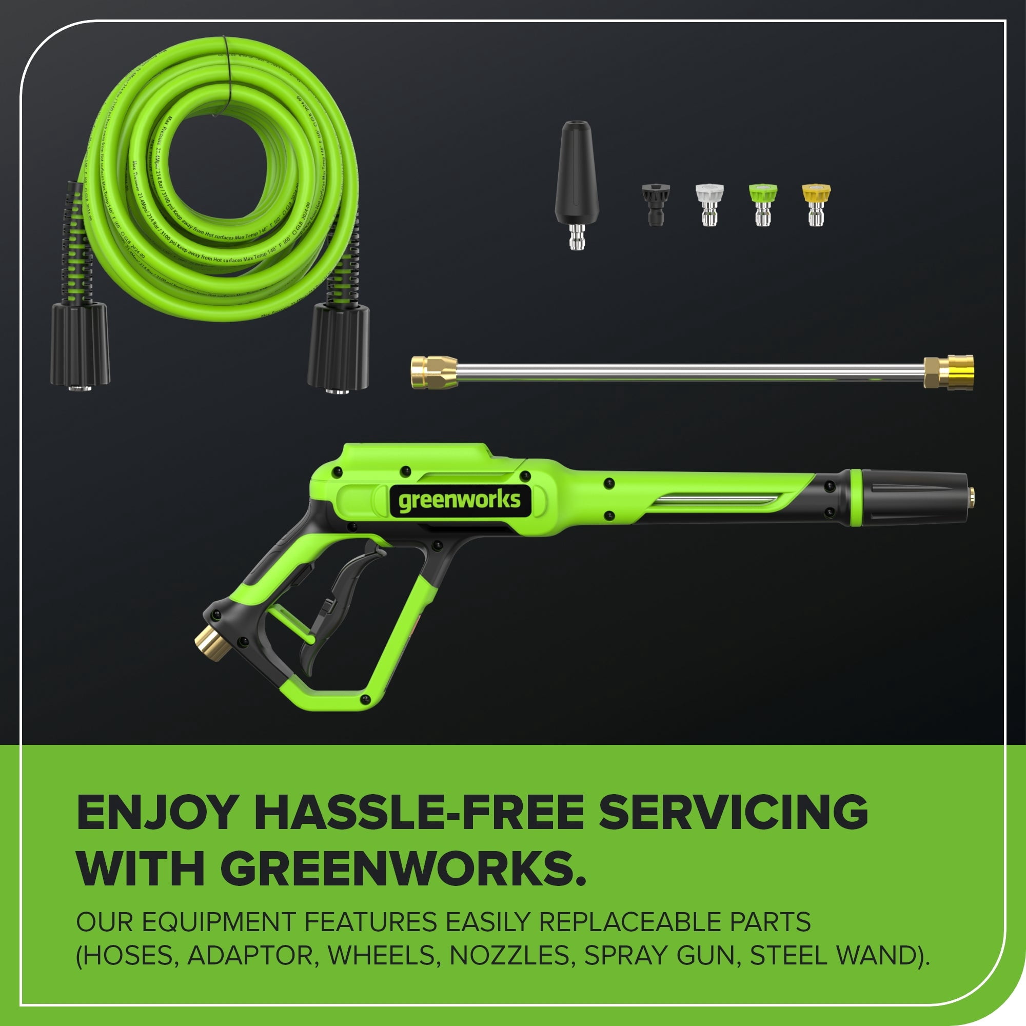Greenworks Electric Pressure Washer, 2700 PSI 2.3 GPM Max, TruBrushless Motor Technology (2700 PSI) jjuh7