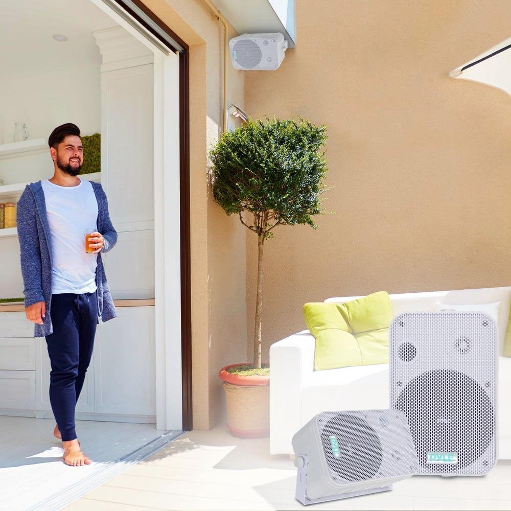 Pyle Pro PDWR50W 2-Way Indoor/Outdoor Speaker (White, 5.25 in) 3dhbb