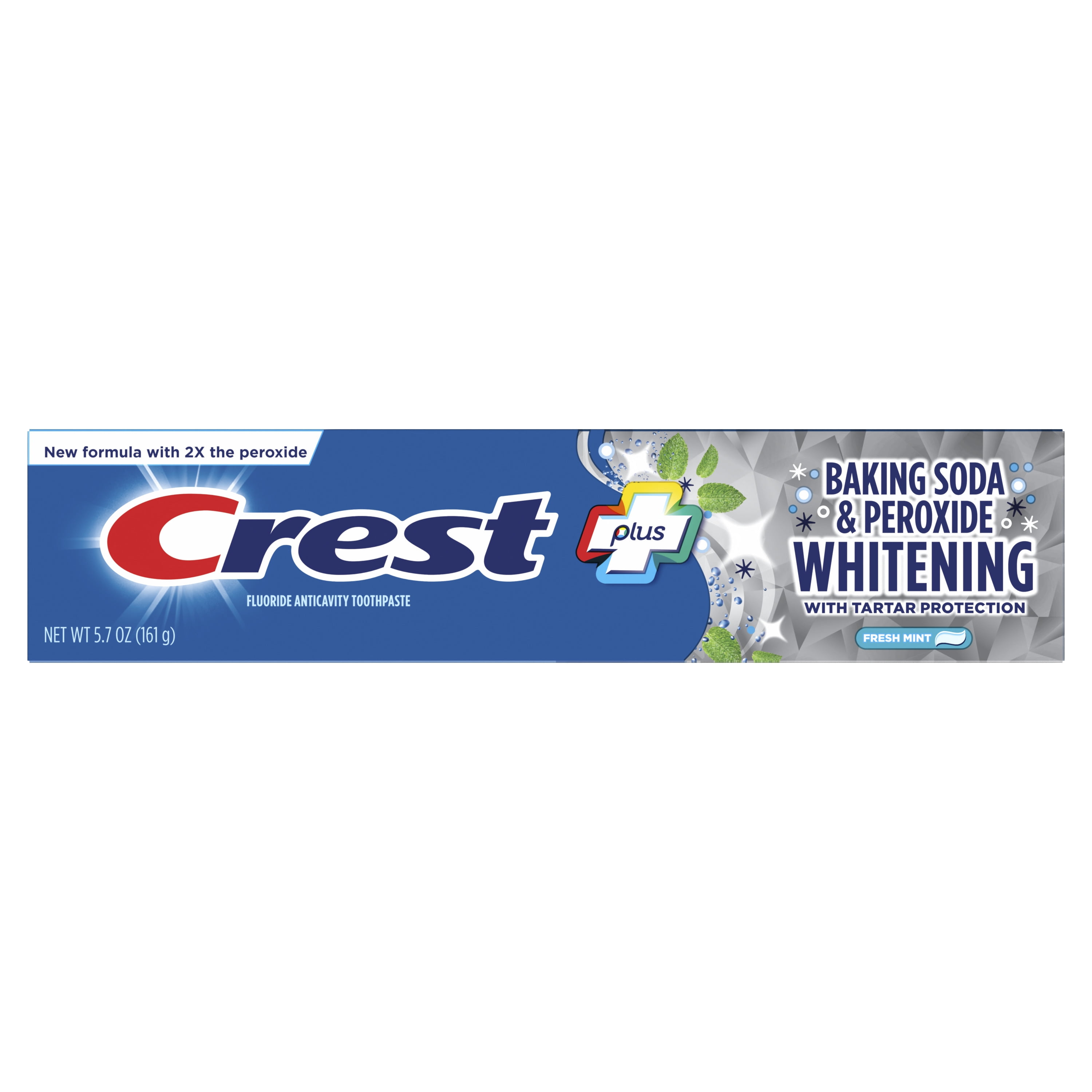 Crest Plus Baking Soda & Peroxide Whitening Toothpaste, Fresh Mint (12 Pack, 5.7 oz) cwl9c