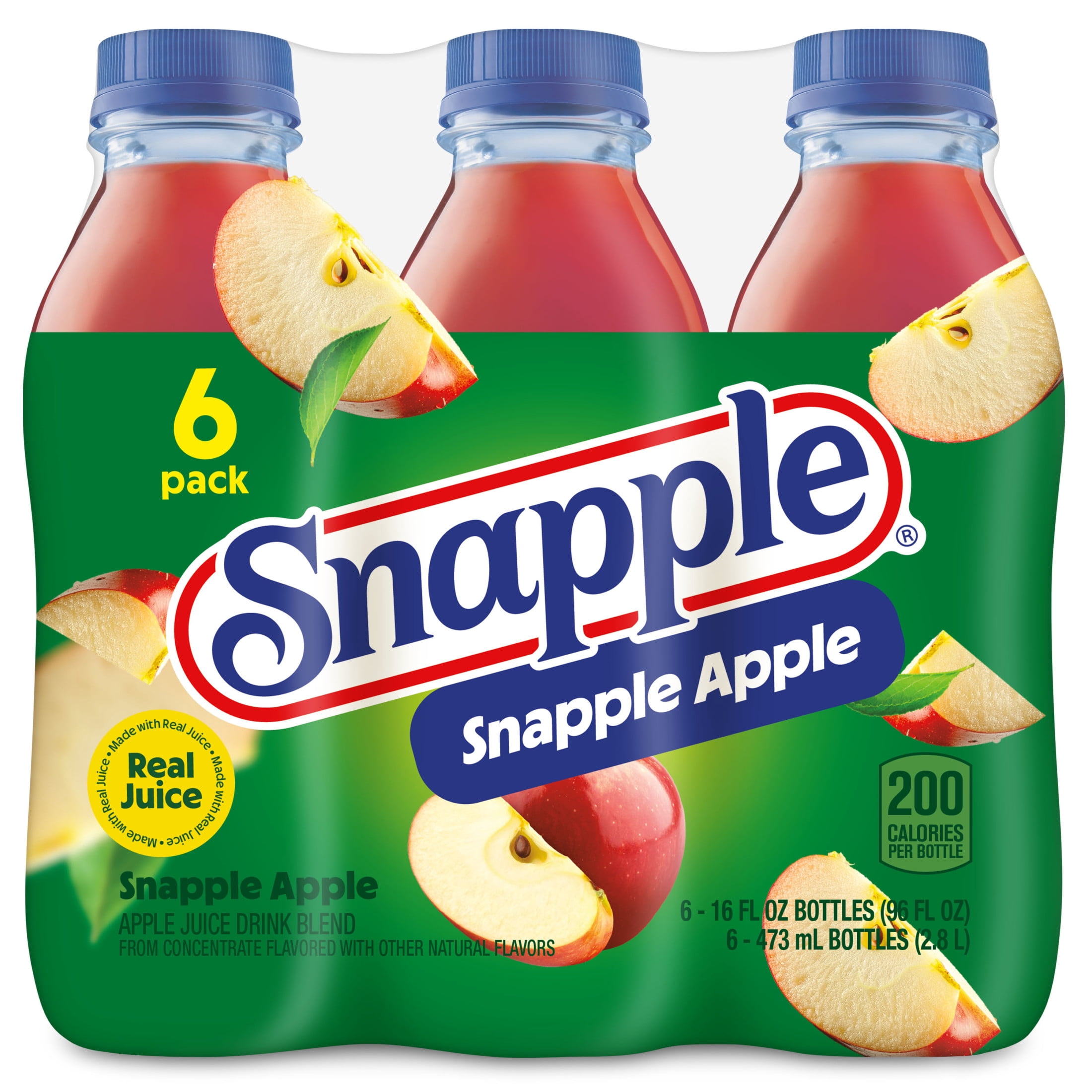 Snapple Apple Juice Drink, Crisp Refreshing Fruit Beverage (6 Pack, 16 fl oz) jide6