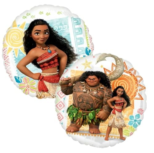 Anagram Moana Birthday Party Supplies Foil Balloon Bouquet Set (Multi-Color, 8-Piece Set) hpaxg