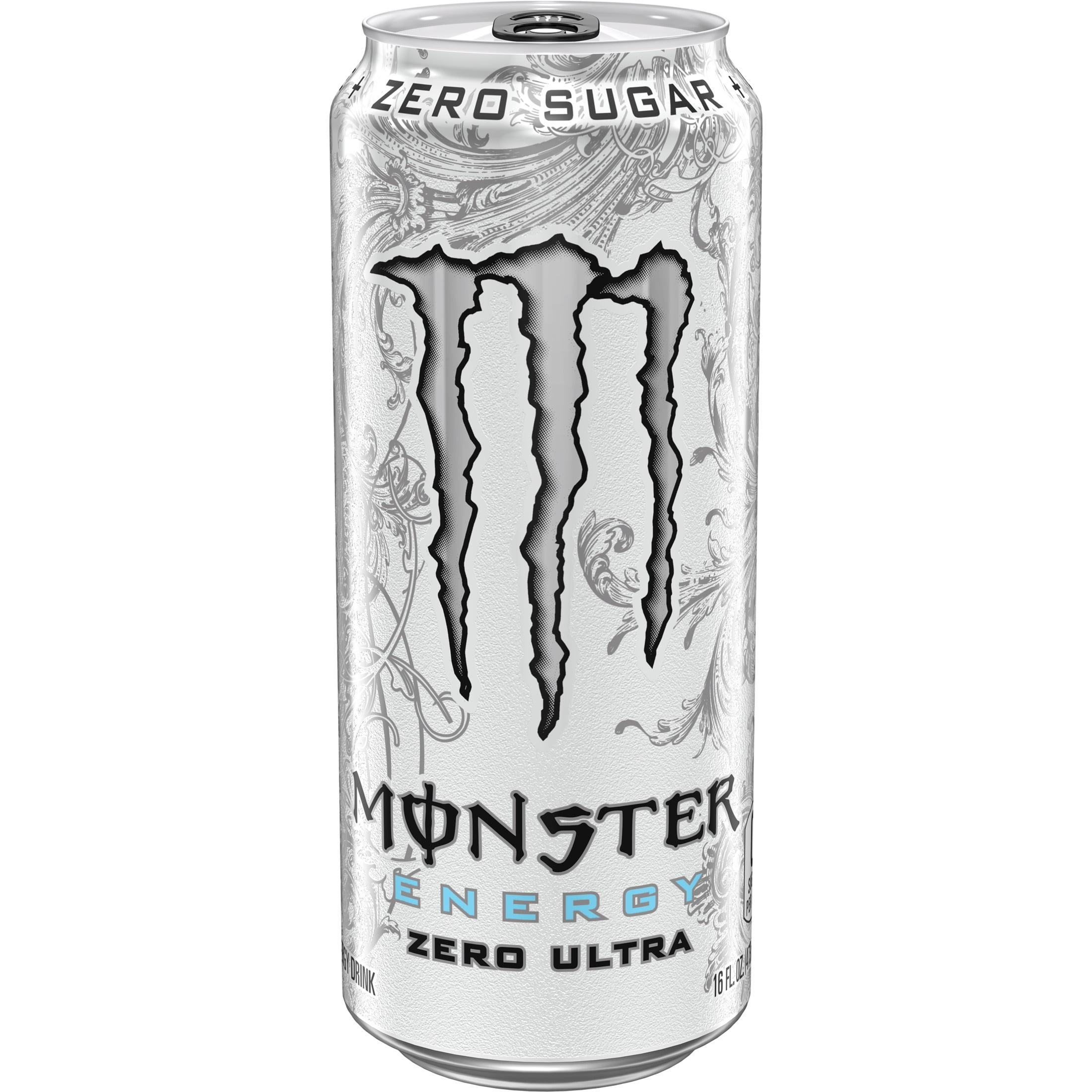 Monster Energy Zero Ultra Sugar Free Energy Drink (White, 12 Pack - 16 fl oz) 0ytac