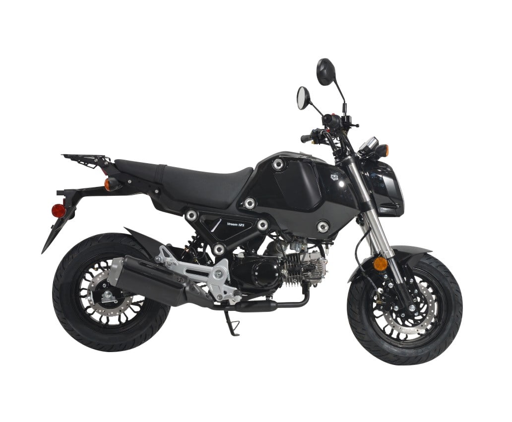 HHH 125cc Street Motorcycle Scooter with High-Visibility Headlights (Black, 30 in Seat Height) 1fivc