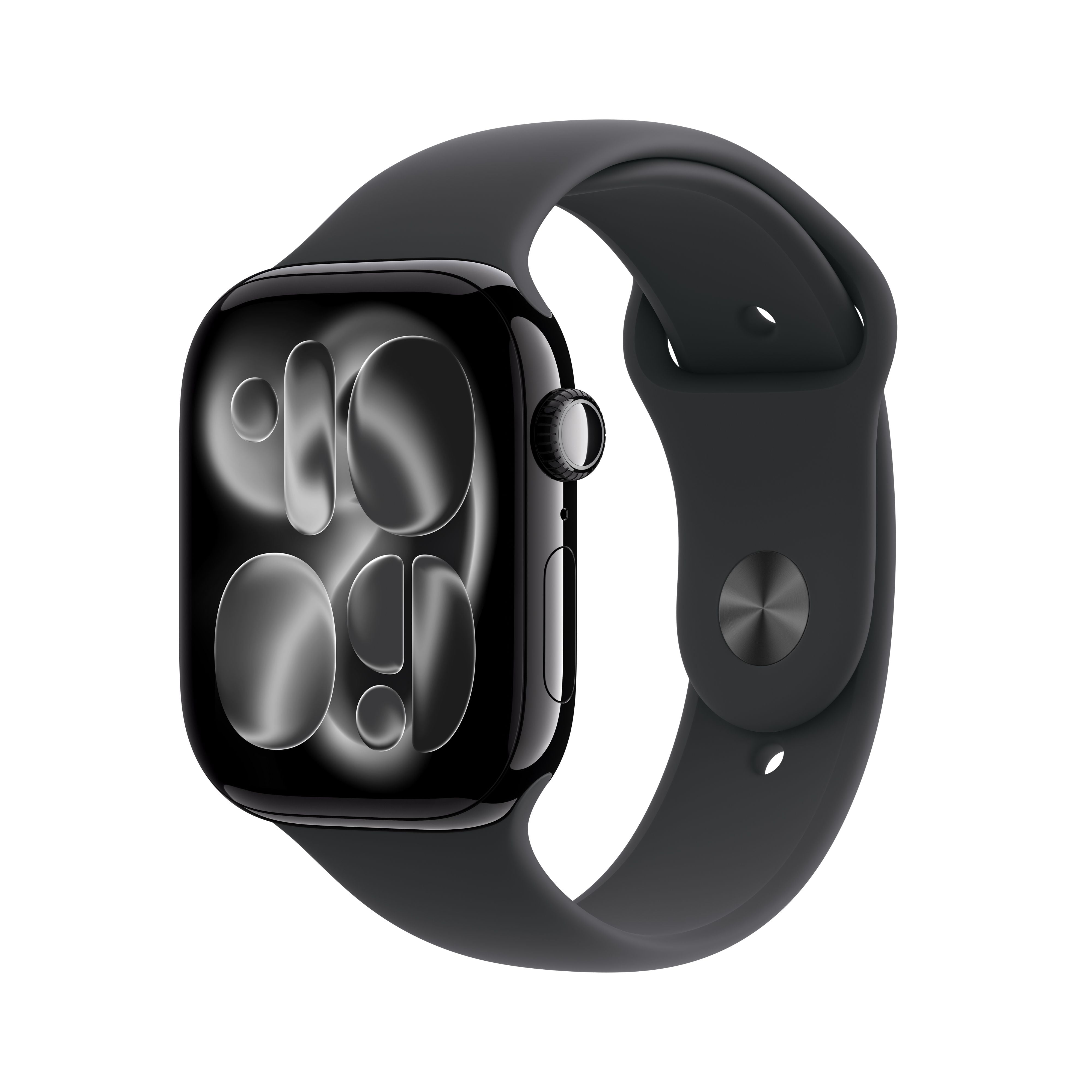 Apple Watch Series 11 GPS + Cellular Smartwatch (Jet Black Aluminum Case, Black Sport Band, 46mm) 2u71l