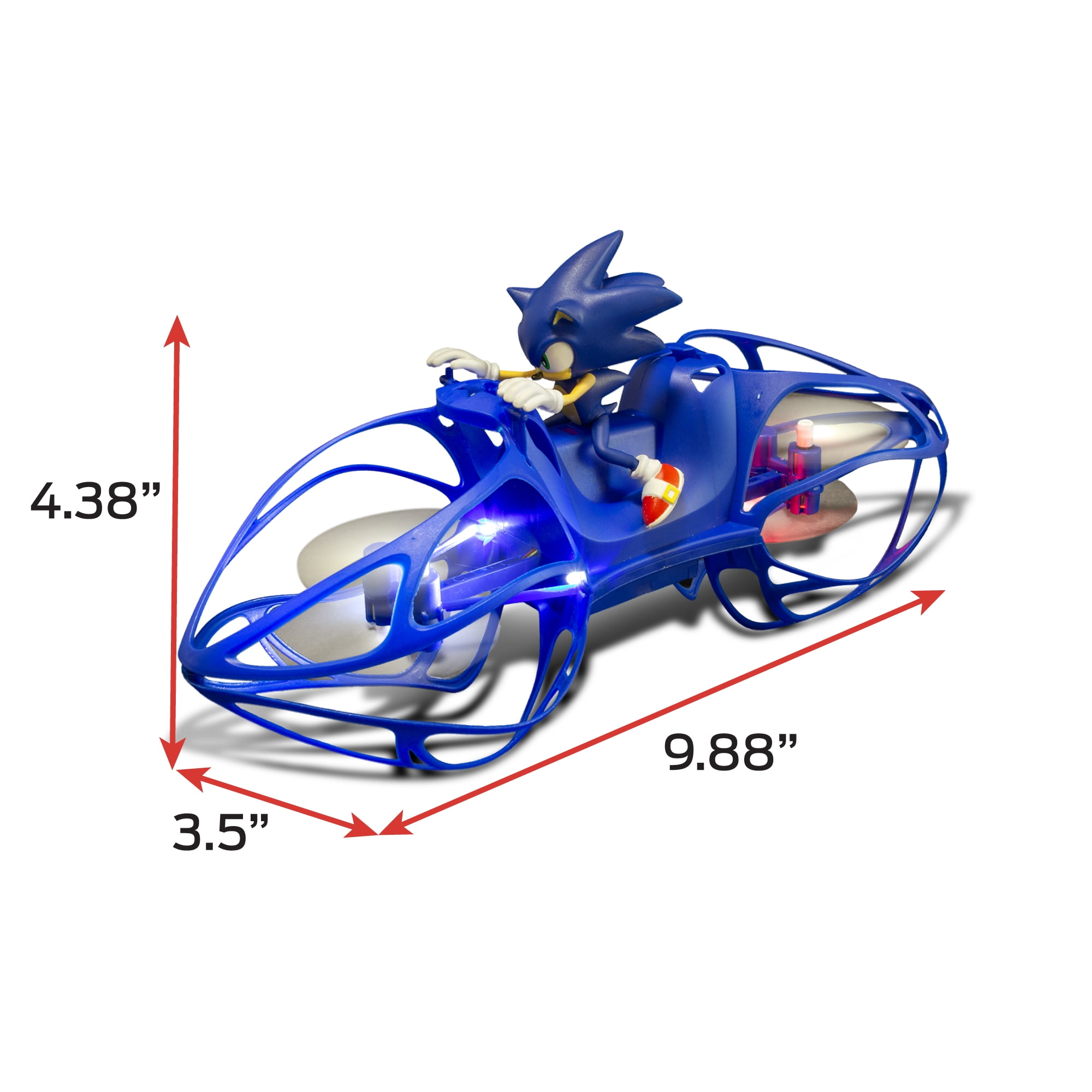 Sonic RC Flying HoverBike Remote Control Stunt Vehicle (Blue, 1 Pack) dwpre