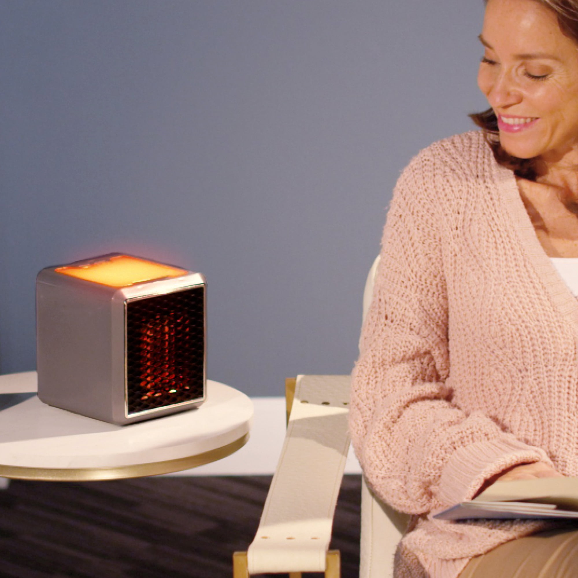 Handy Heater Pure Warmth Electric Ceramic Space Heater (Grey, 1200 Watt) tnjy0