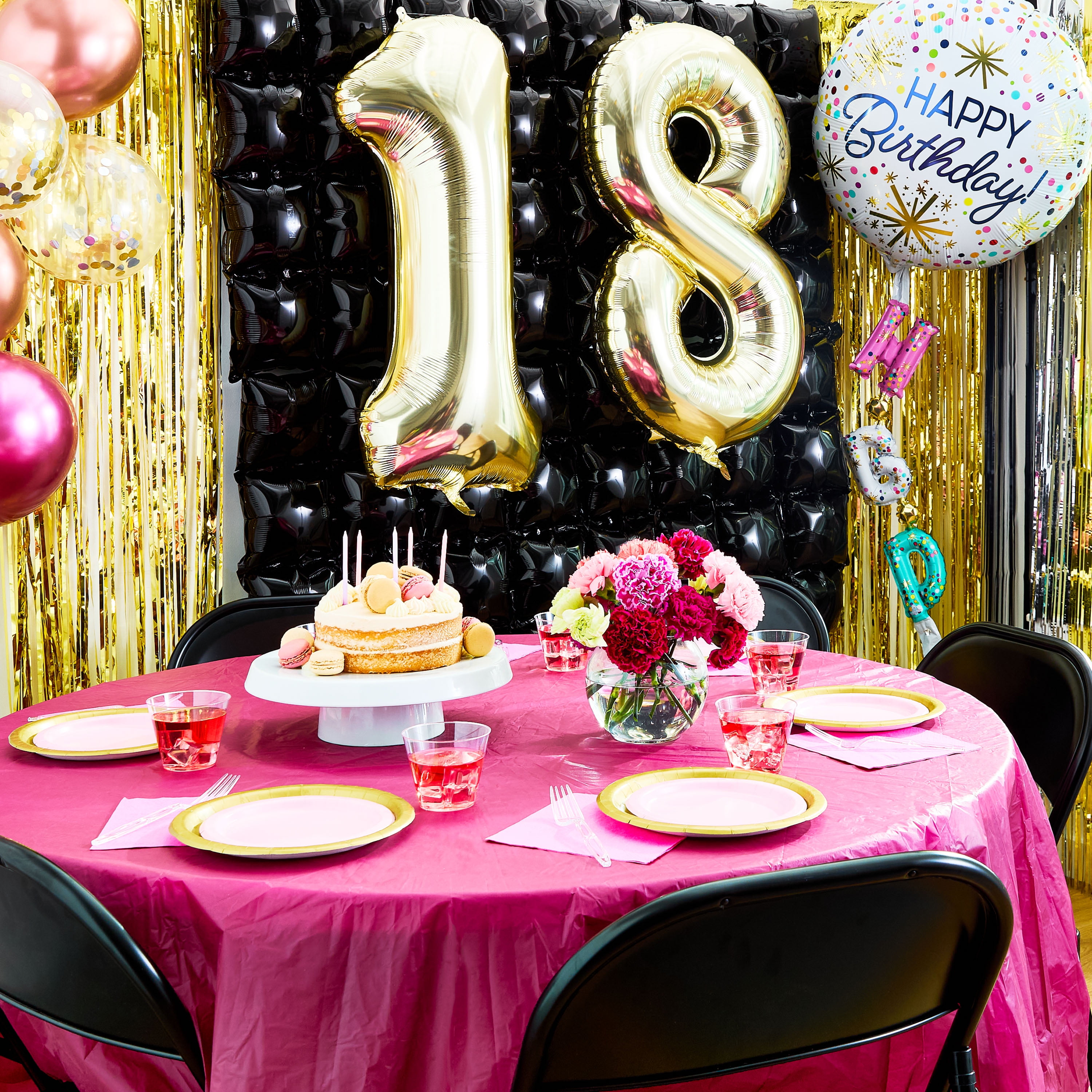 Way To Celebrate Happy Birthday Confetti Balloon with Inflatable Tail (Multicolor, 69 in) e3f5v