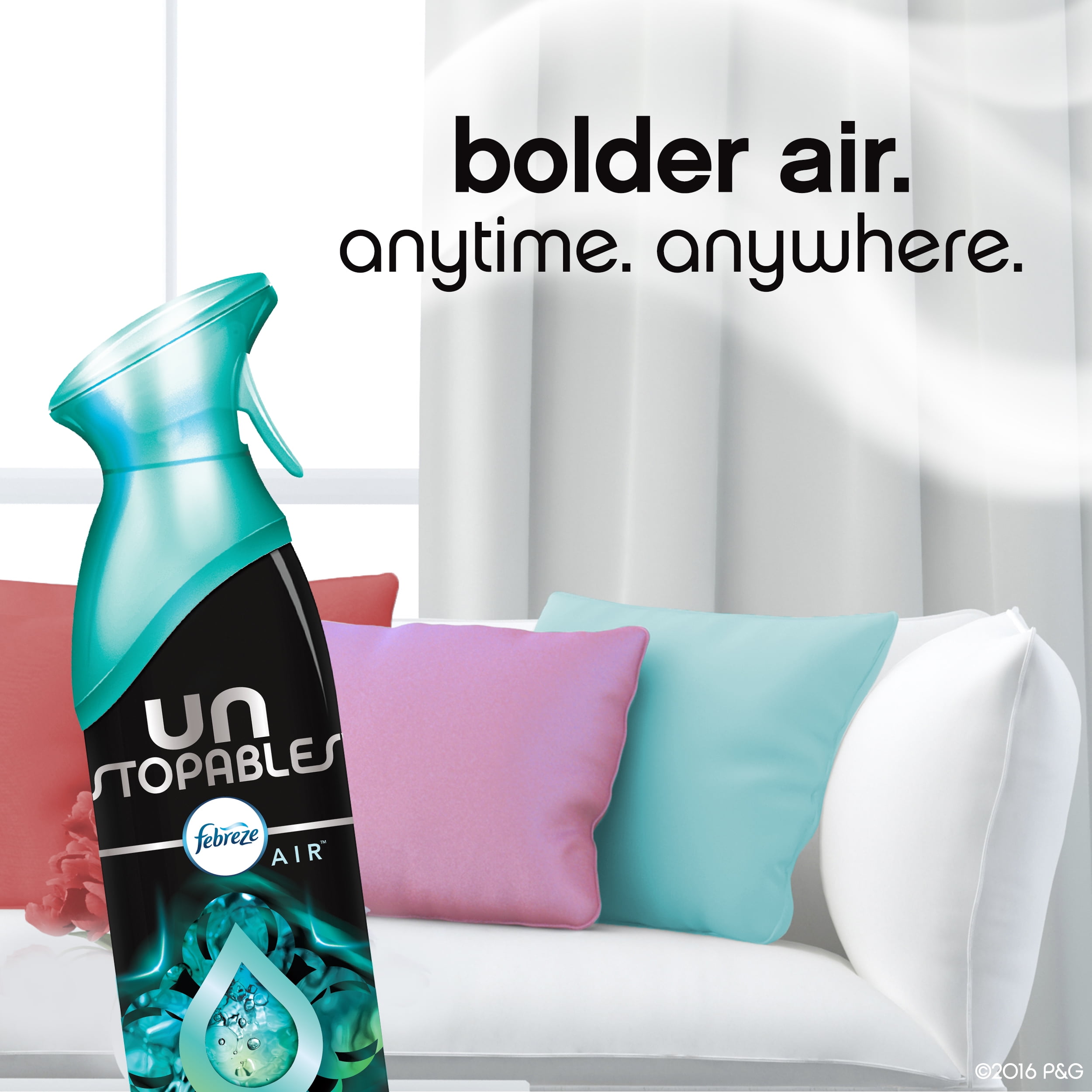 Febreze Unstopables FRESH Air Freshener Spray Long-Lasting Odor Eliminator (Fresh Scent, 3 Pack, 8.8 oz each) i3zz4