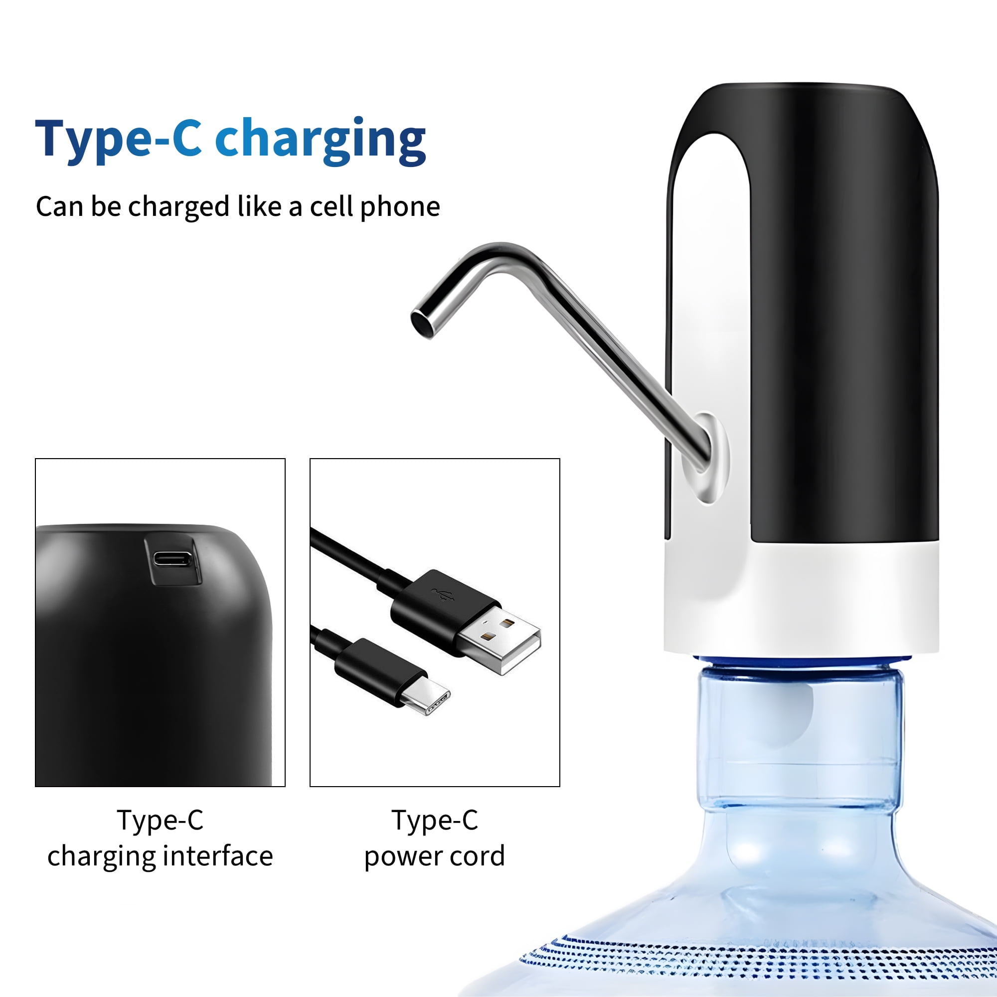 Sentryse Automatic Electric Water Pump Dispenser (Black, 5 Gallon) 08ims