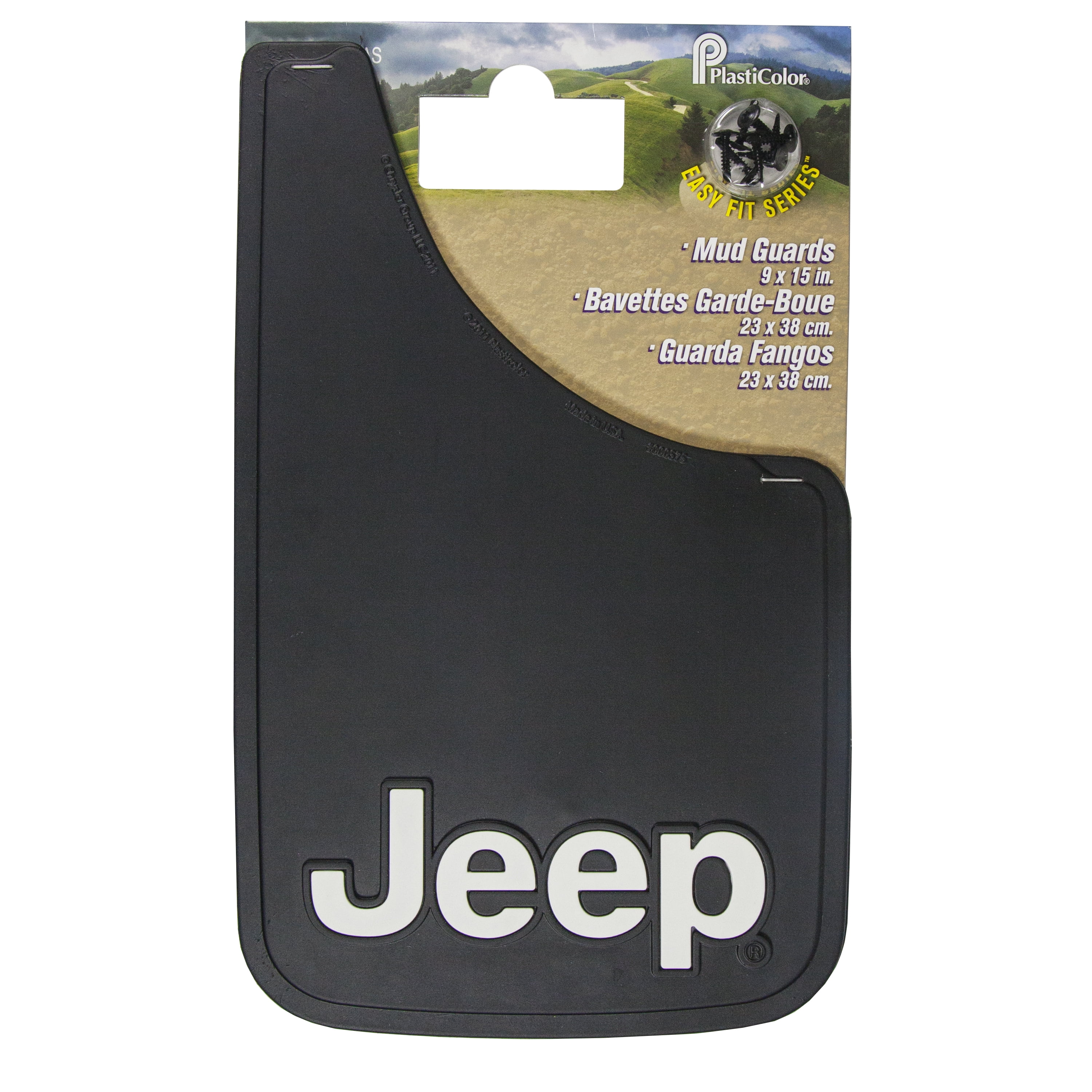 Jeep Easy-Fit Universal Automotive Mud Guards (Black, 9 in x 15 in) ocwx7