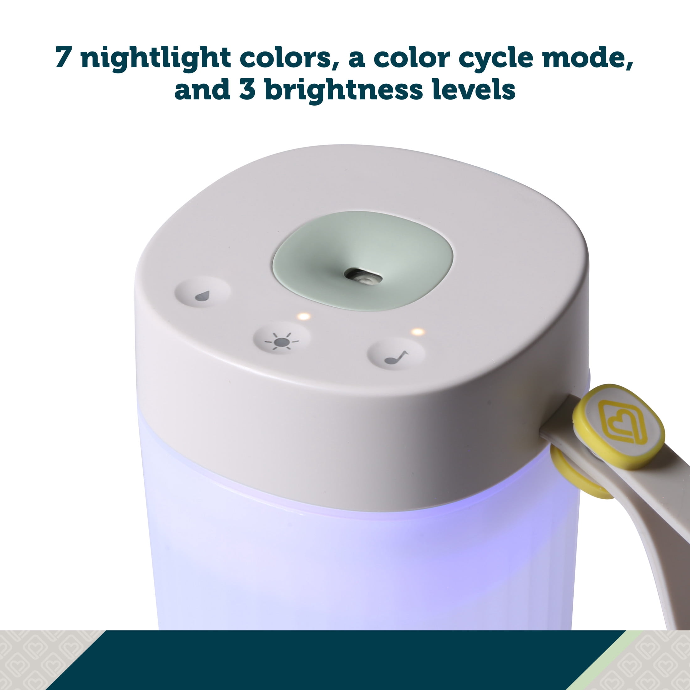 Safety 1st HumidiGlo 3-in-1 Portable Baby Travel Humidifier with Nightlight and White Noise (Soothing Sage, 20 fl oz) rcfiy