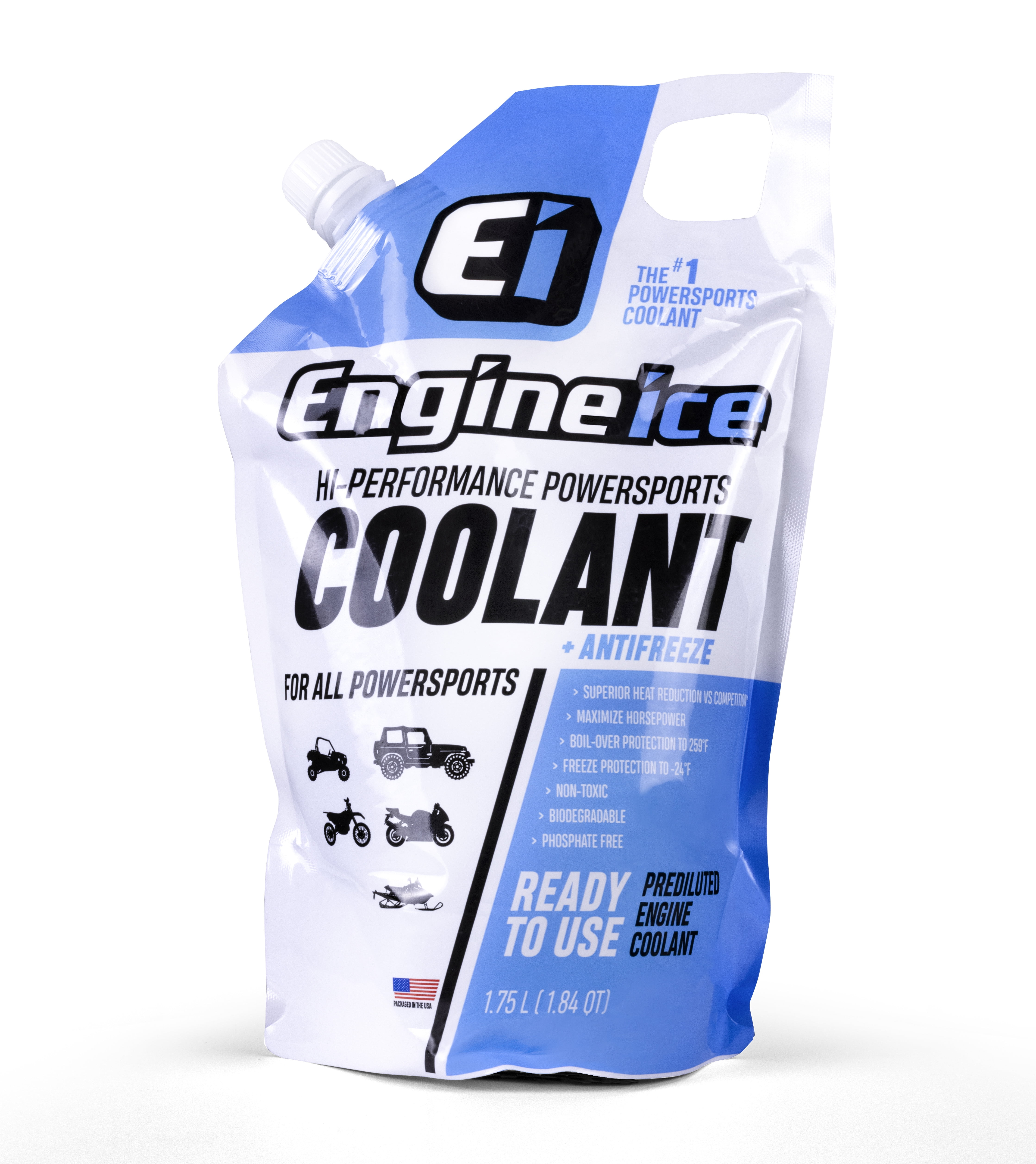 Engine Ice Powersport Coolant and Antifreeze, High-Performance Heat Reduction (59.17 fl oz) vggyx
