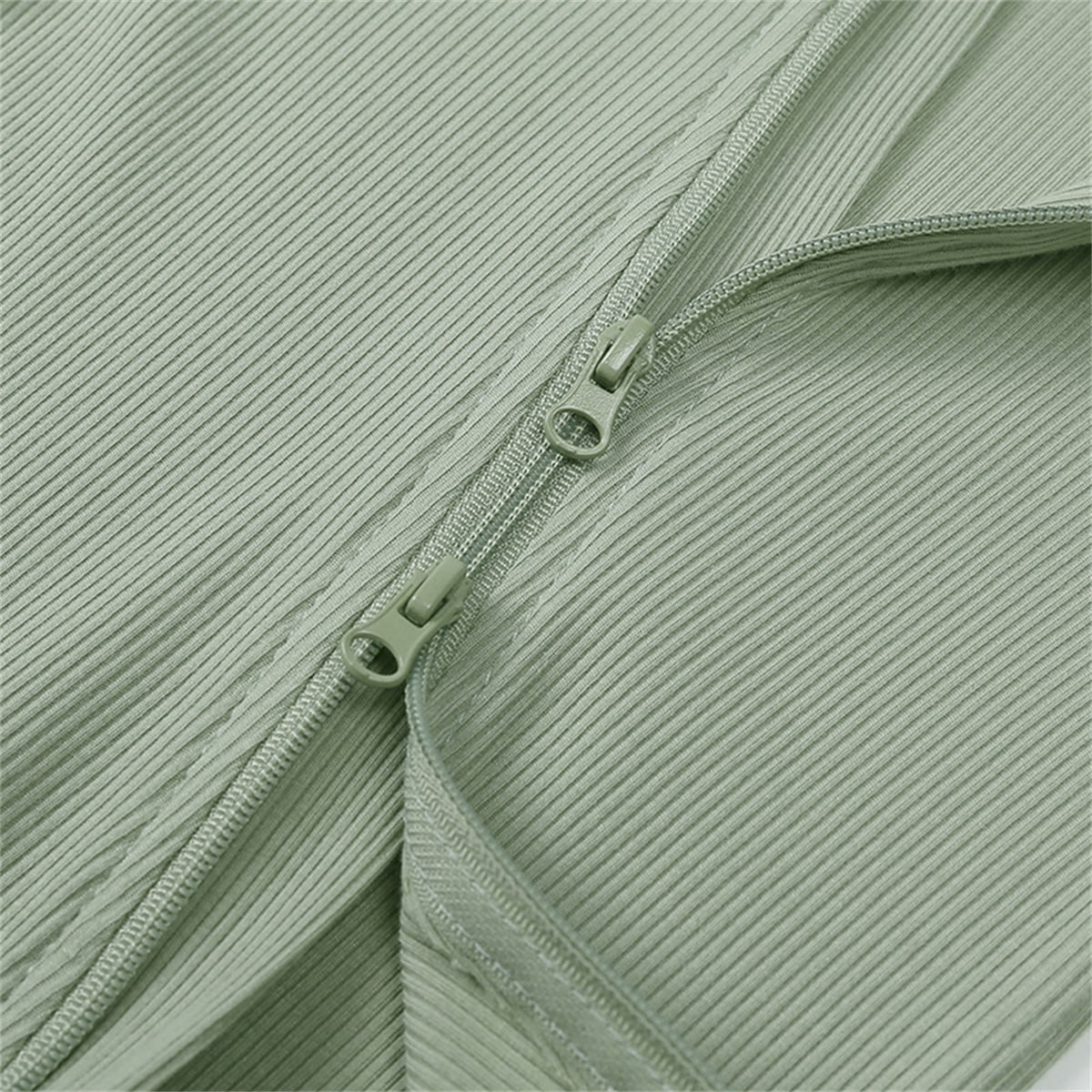 ATAIKU Newborn Baby Bamboo Pajamas Long Sleeve Zipper Sleepwear (Green, 0-24 Months) j5tiu