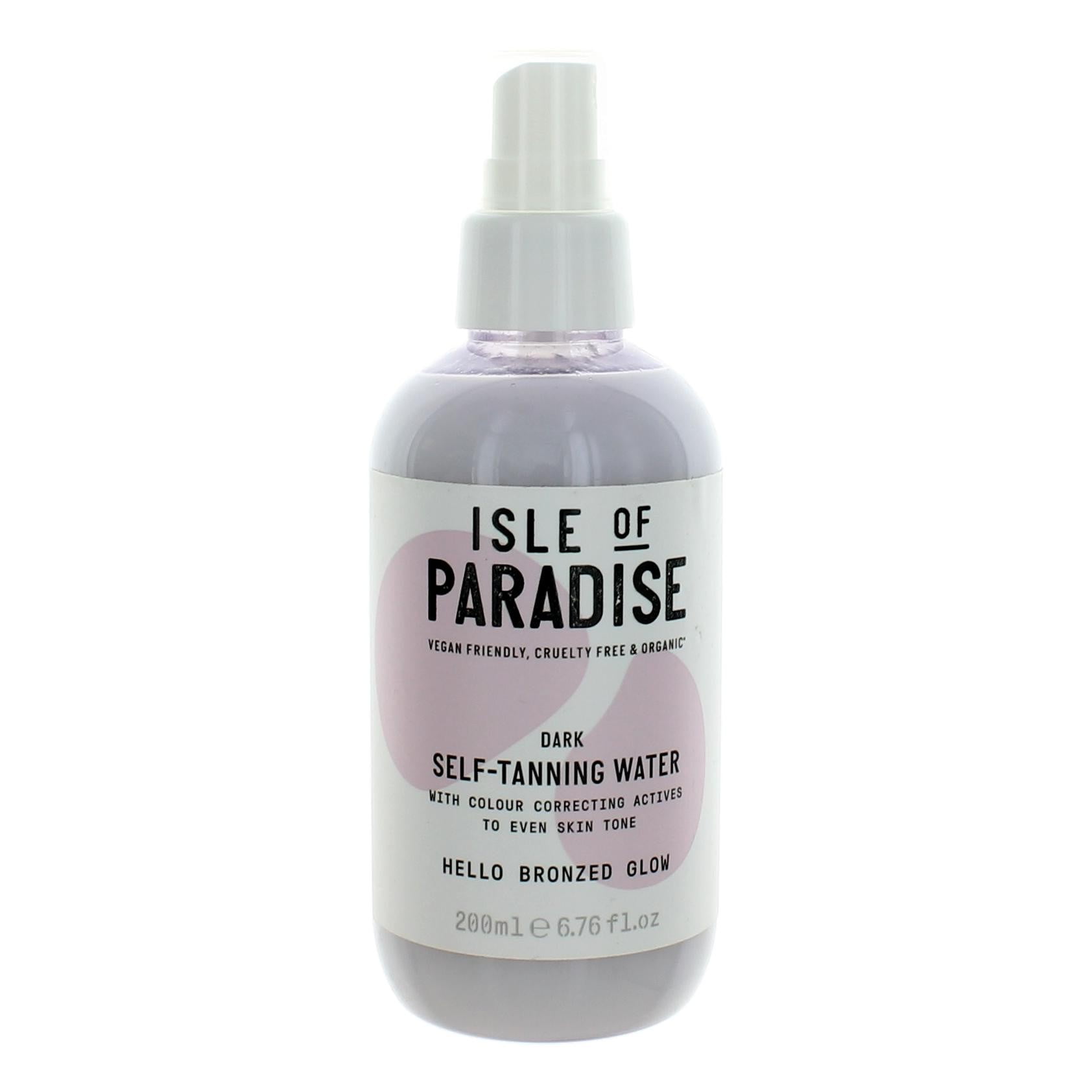 Isle of Paradise Hello Bronzed Glow Self Tanning Water, Streak-Free Radiant Finish (Dark, 6.76 oz) d1ugh