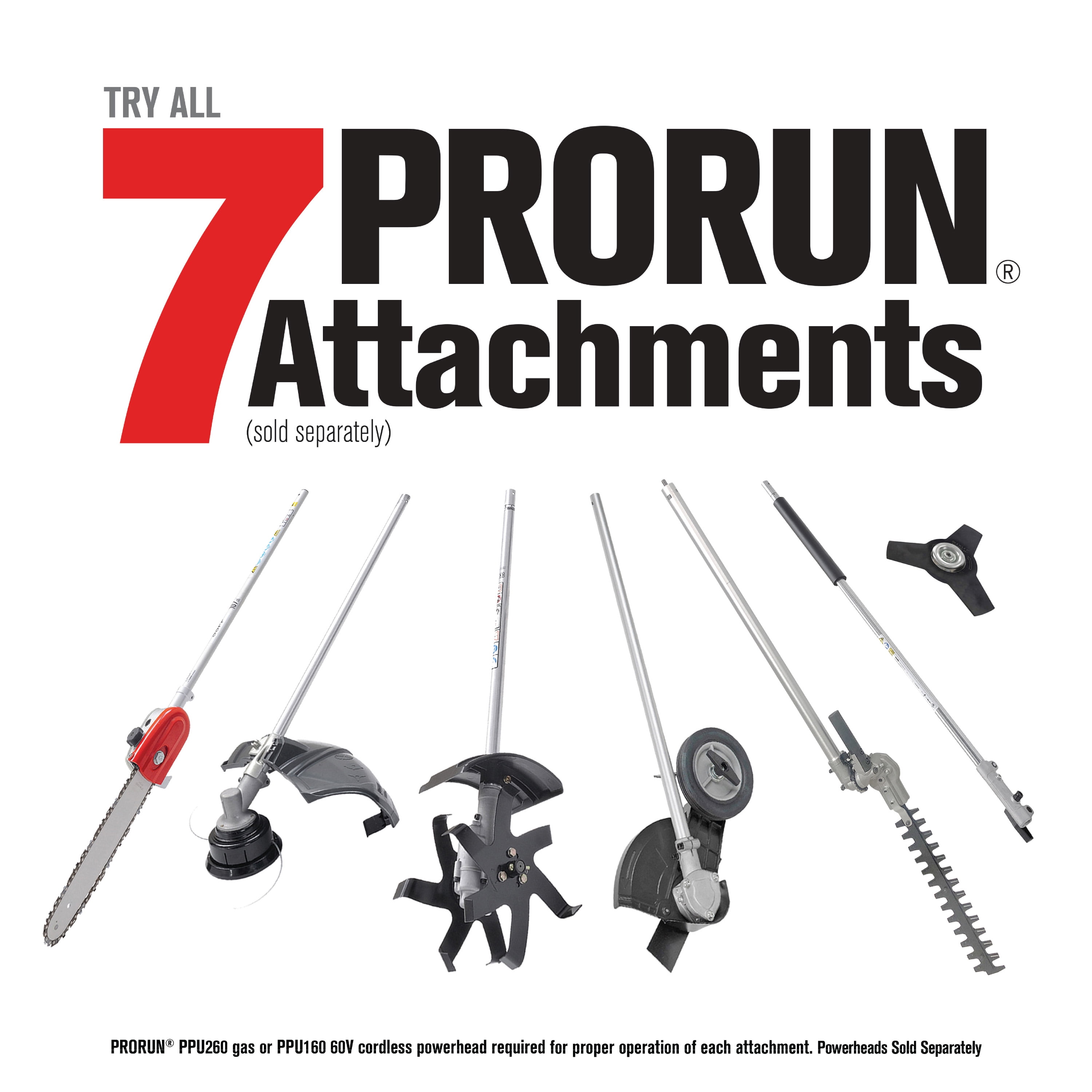 PRORUN 25.4cc Gas-Powered Pole Saw, 2-Cycle Engine, 10-in. Bar (10 ft Reach) oo0ak