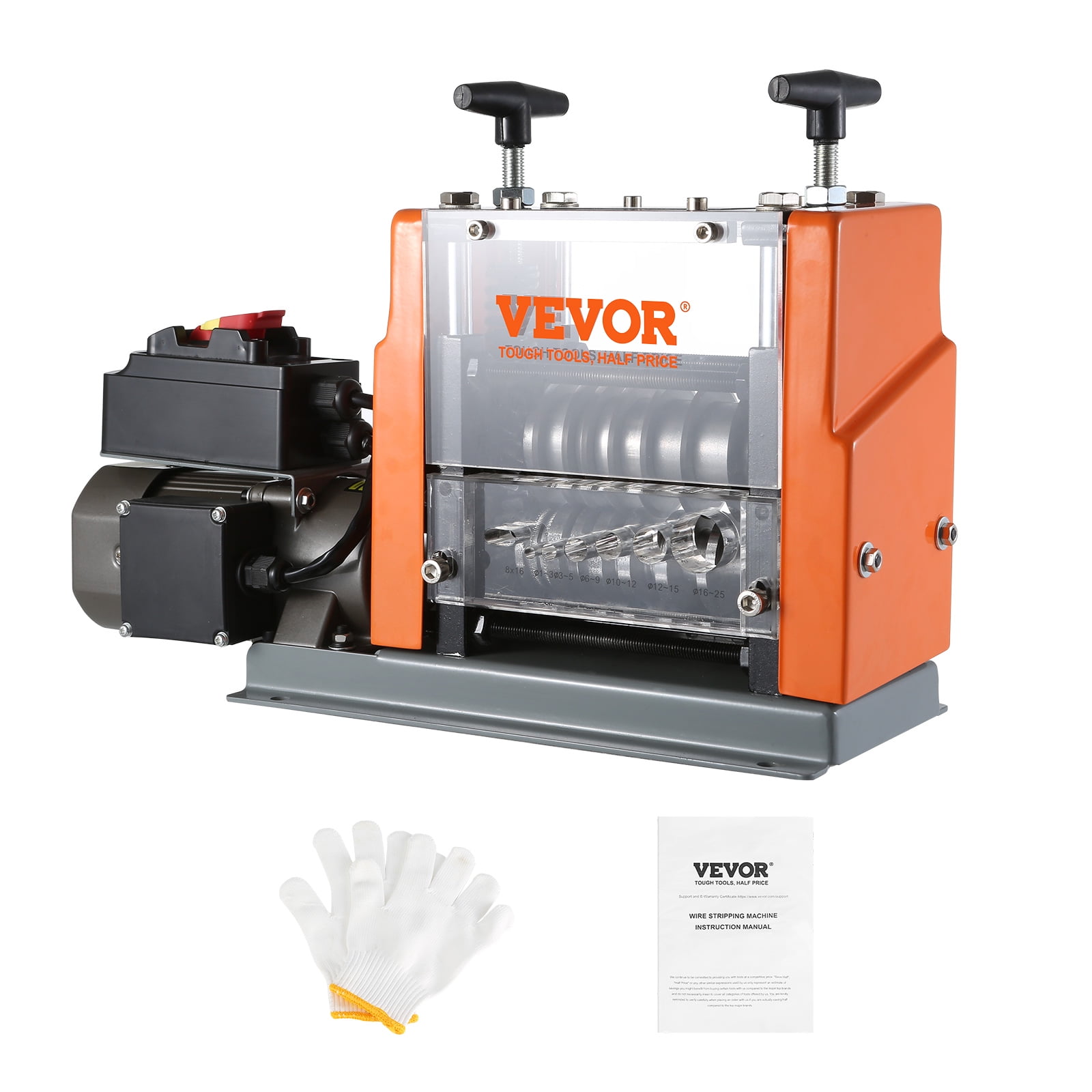 VEVOR Electric Wire Stripping Machine, Motorized Copper Cable Stripper with 7 Channels for Recycling (0.06 in - 0.98 in) ezse4