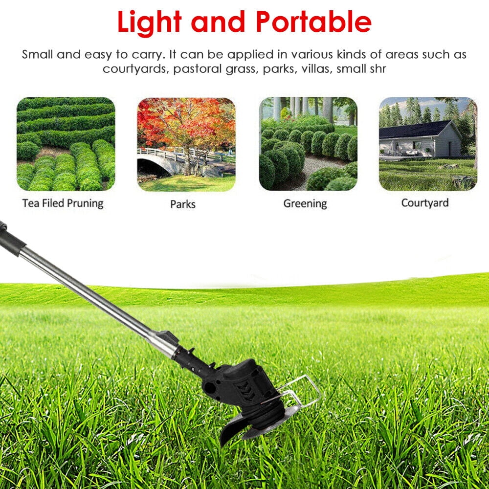 Paddsun Electric Cordless Weed Wacker, Lawn Edger and Grass String Trimmer (Black, 35-49 in) qyyt5