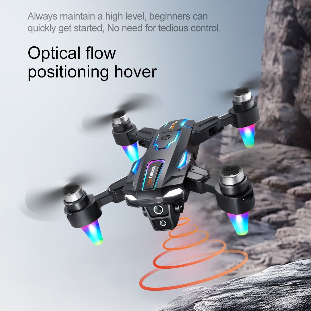 HNZENBW 4K HD Dual Camera Drone with Brushless Motor (Black, Foldable Design) w975r