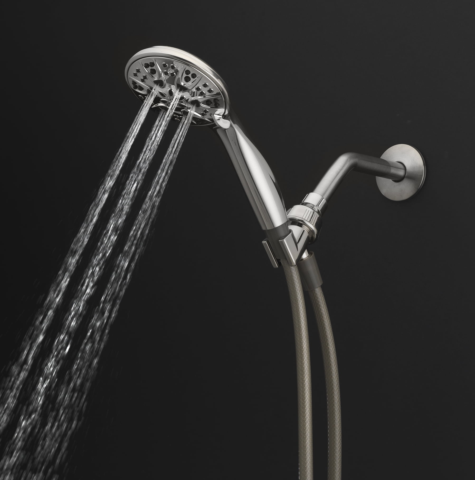 Mainstays 5-Spray Handheld Shower Head with 60 in. Hose (Brushed Nickel, 1.8 GPM) w4blf