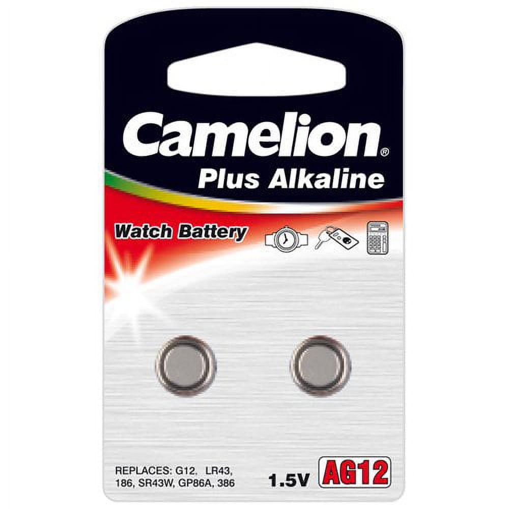 Camelion Premium Alkaline LR43 AG12 Button Cell Battery (2 Pack) 375t4