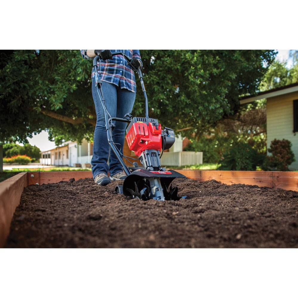 Troy-Bilt 2-Cycle Gas Garden Cultivator Tiller (Red, 9 in) 49qnc