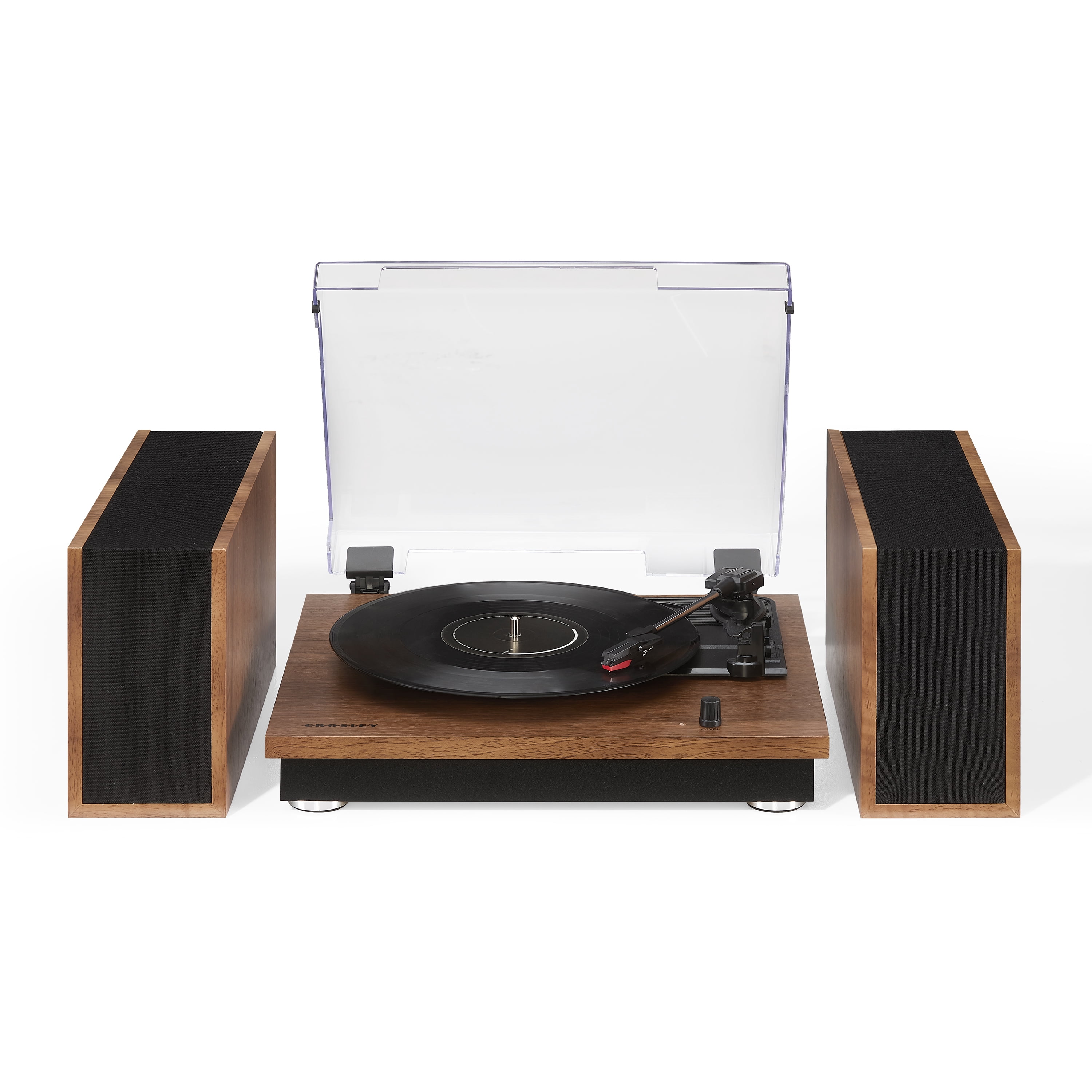 Crosley Riff Bluetooth Vinyl Record Player with Speakers (3-Speed Turntable, 6 Modular Layouts) x6qj5