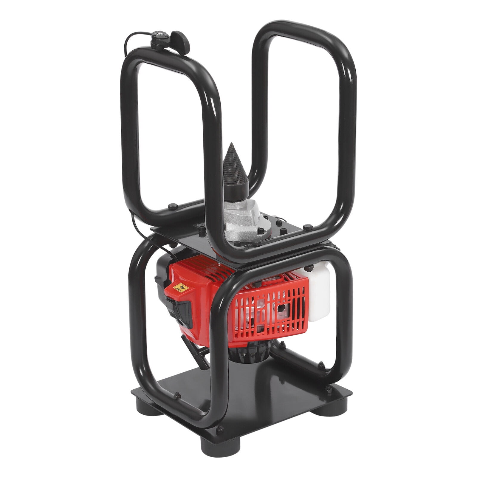 Generic 3.4HP 64CC Gas Powered Log Splitter Cone Drill Firewood Processor (Black, 0.4 gal) vzvqw