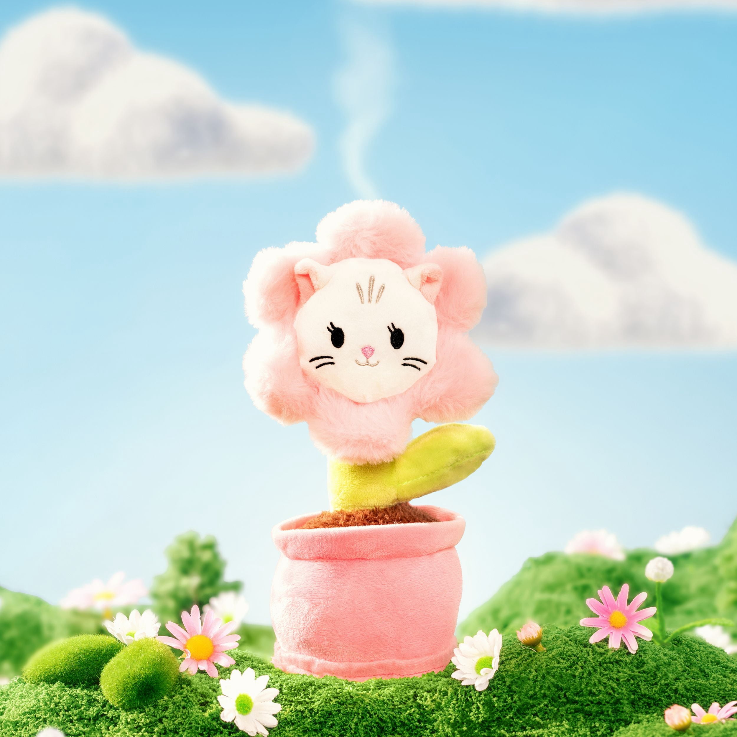 ToyMonster i love aromie Posypurr Hibiscus Scented Flower Plush Toy with Visible Magic Mist (Hibiscus, 10.6 in) 8hjzb