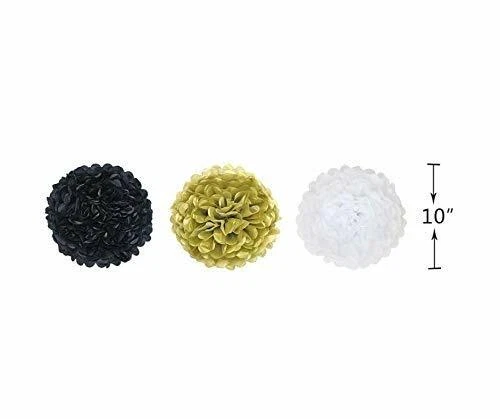 GLEAM 85 Piece Black & Gold Party Decoration Set (Happy Birthday Banner, Party Supplies) rq9gp