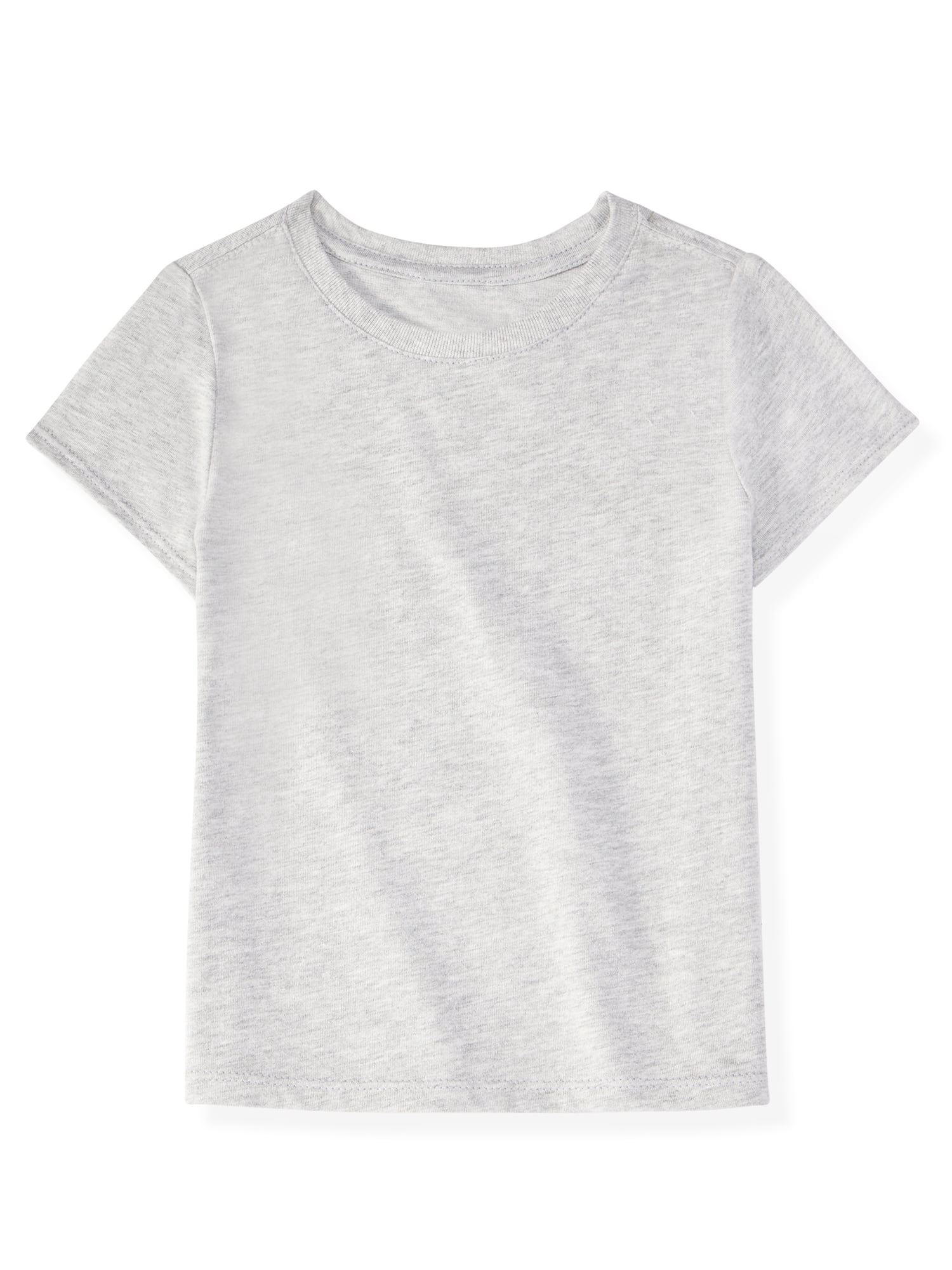 Garanimals Newborn, Baby & Toddler Girl Cotton Short-Sleeve Solid T-Shirts (Grey, 3-Pack) u2hsp