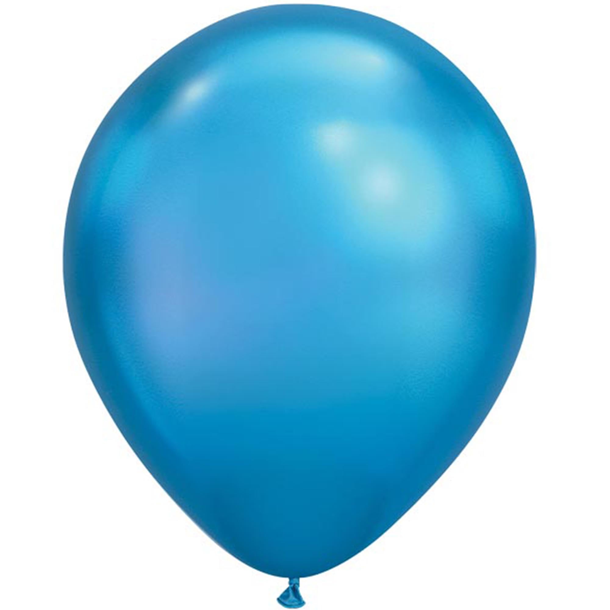 Qualatex Chrome Latex Balloons Metallic Finish Party Decorations (Blue, 7 in, 100 Pack) 9uen8