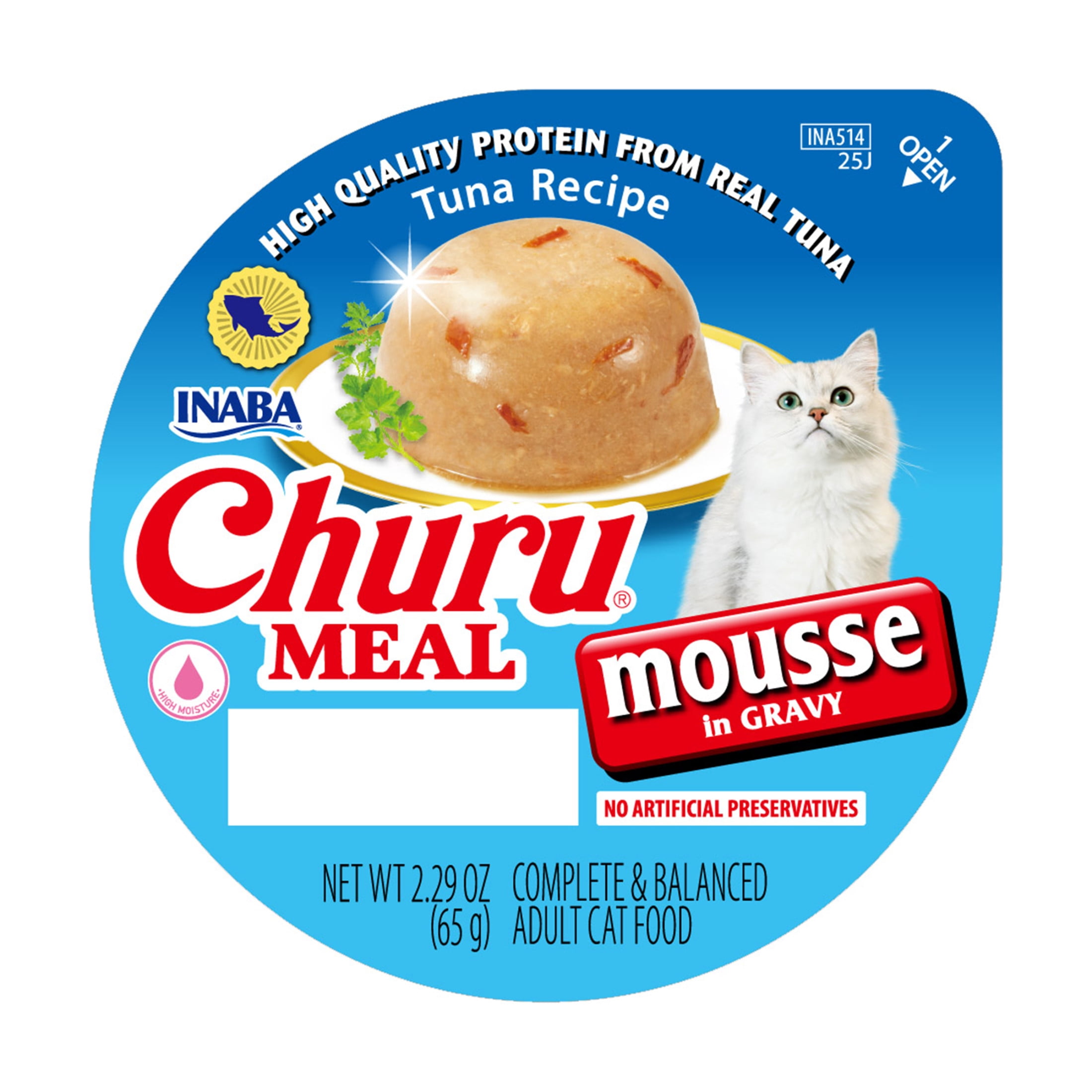Inaba Churu Meal Mousse Adult Wet Cat Food, Tuna Recipe (2.29 oz) npsoa
